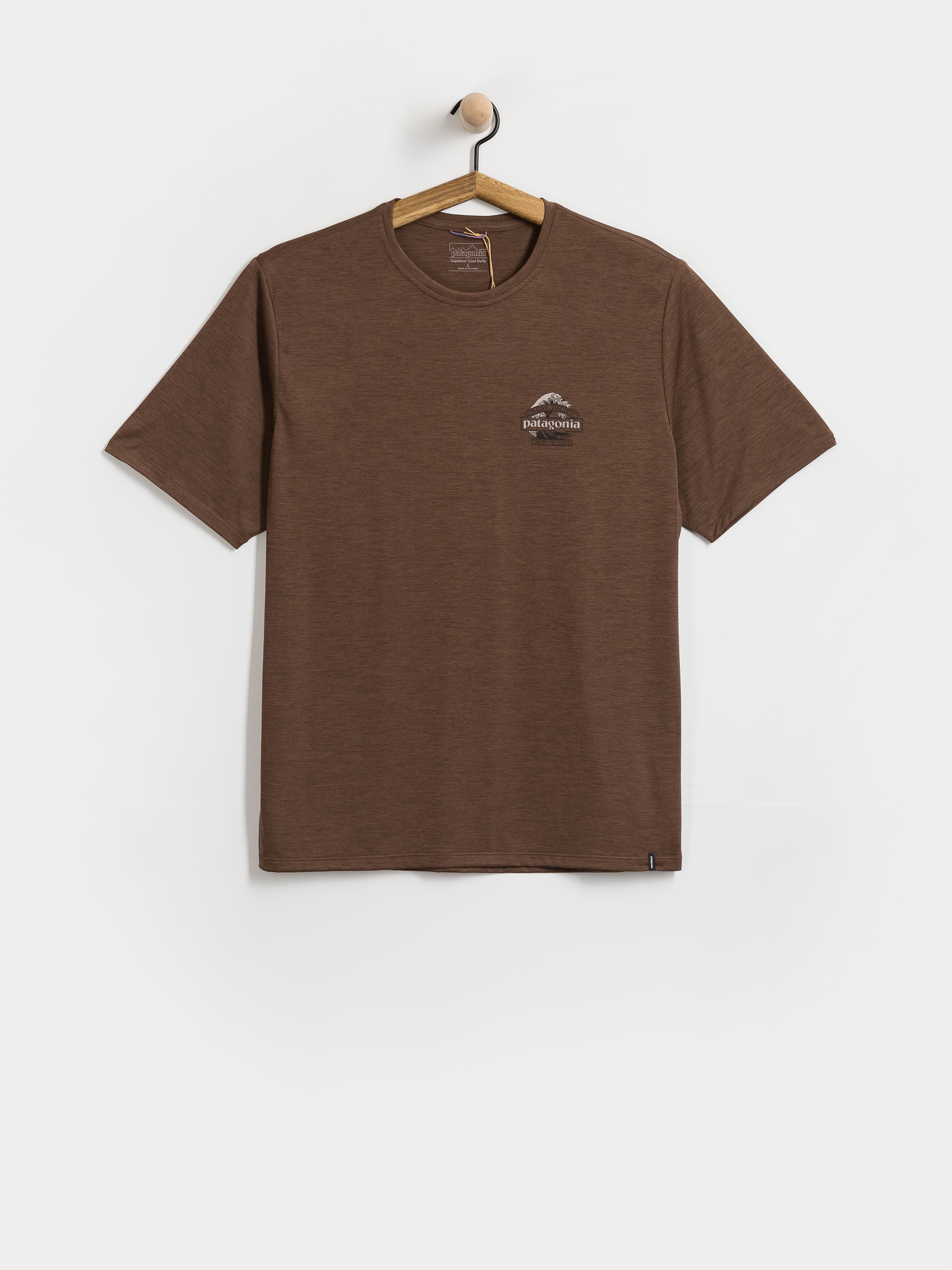 Tričko Patagonia Cap Cool Daily Great Waves (berm brown light berm brown x dye)