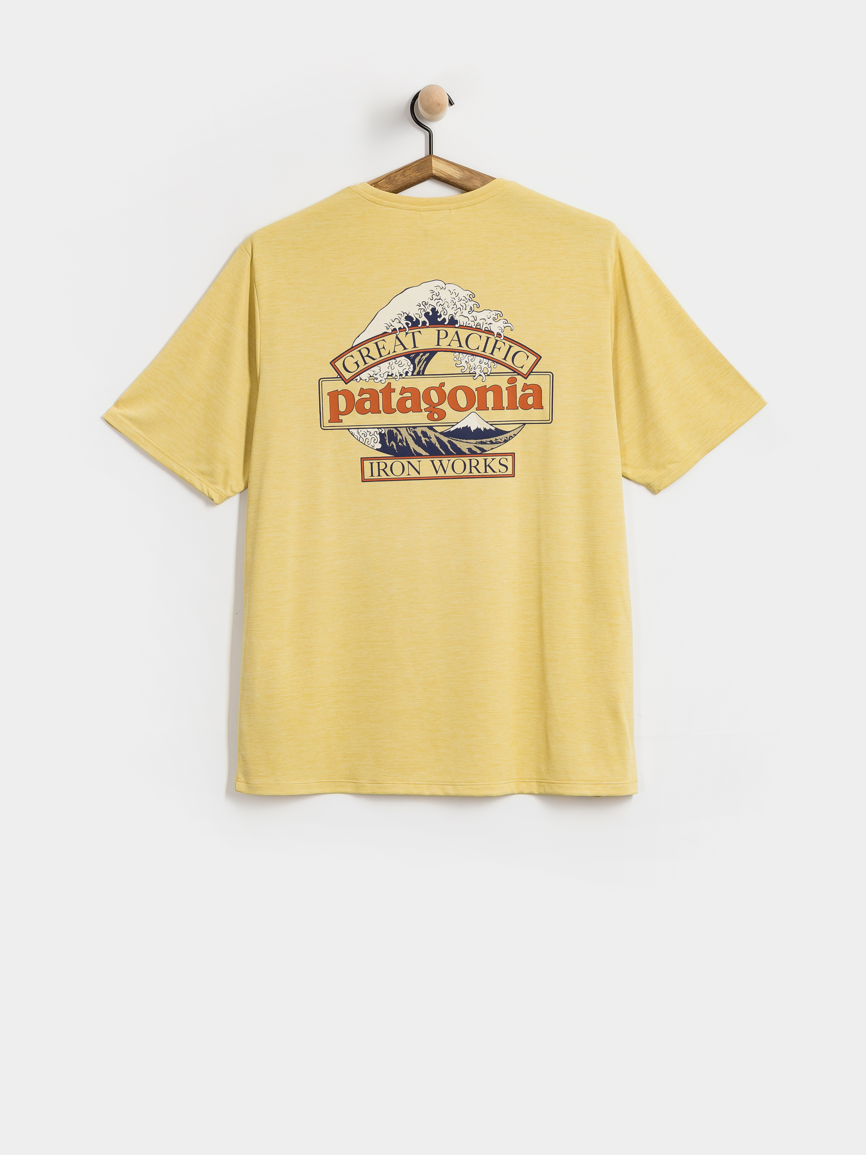 Tričko Patagonia Cap Cool Daily Great Waves (limestone yellow light limestone yellow x dye)