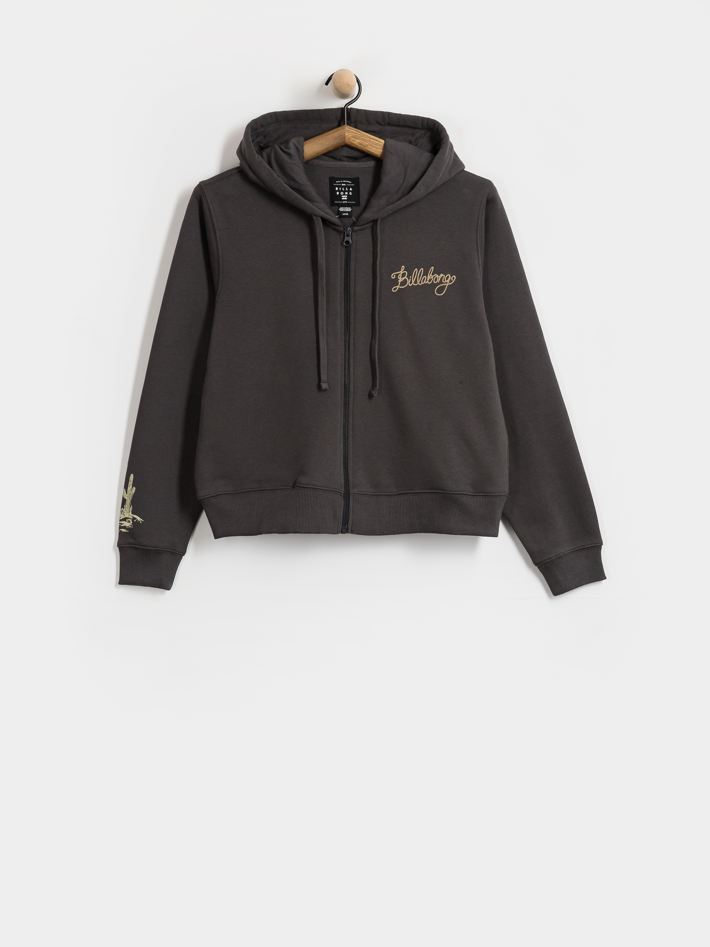 Mikina s kapucňou Billabong Familiar Roads ZHD Wmn (off black)