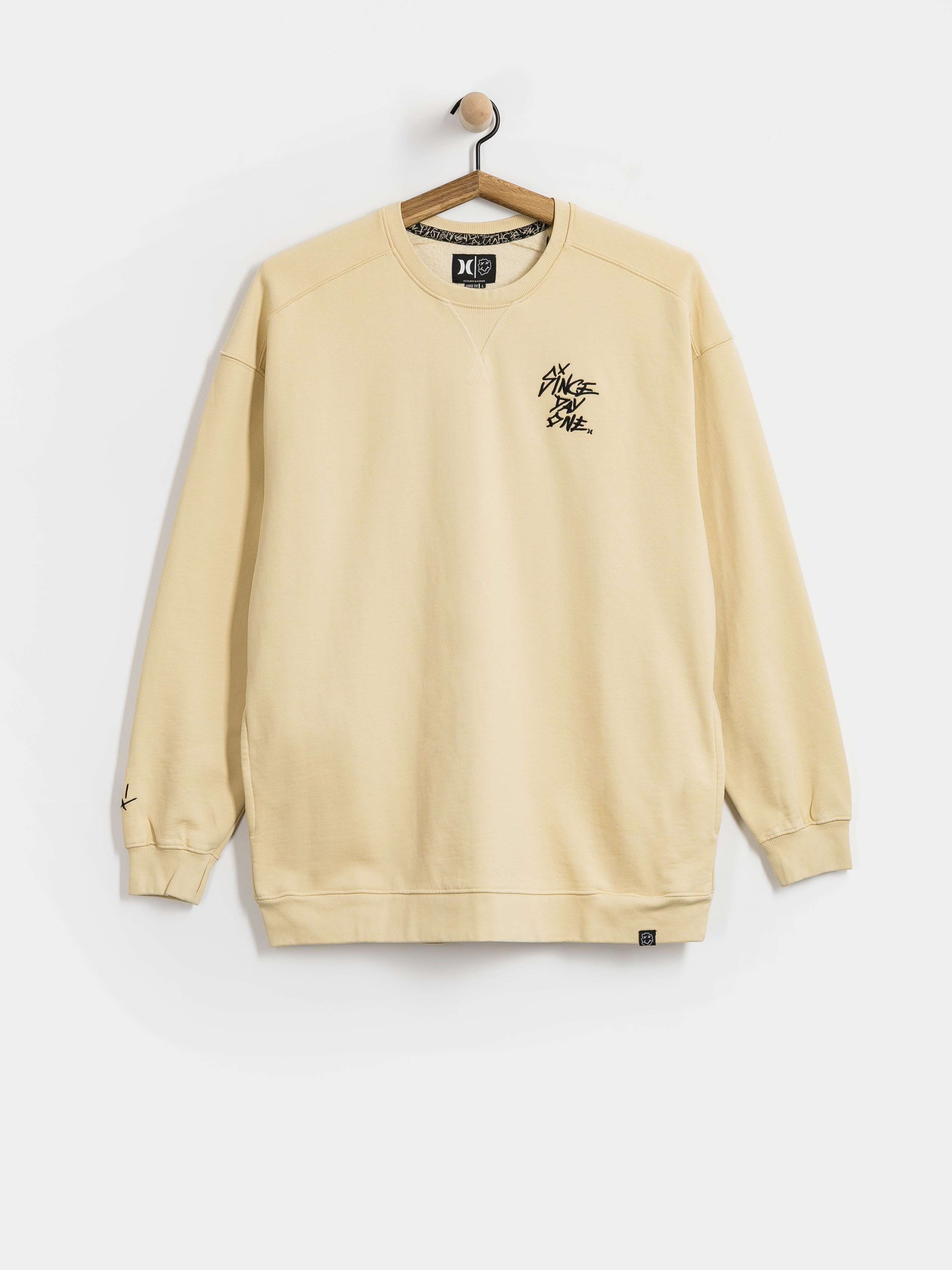 Mikina Hurley Smile Crew (cream)