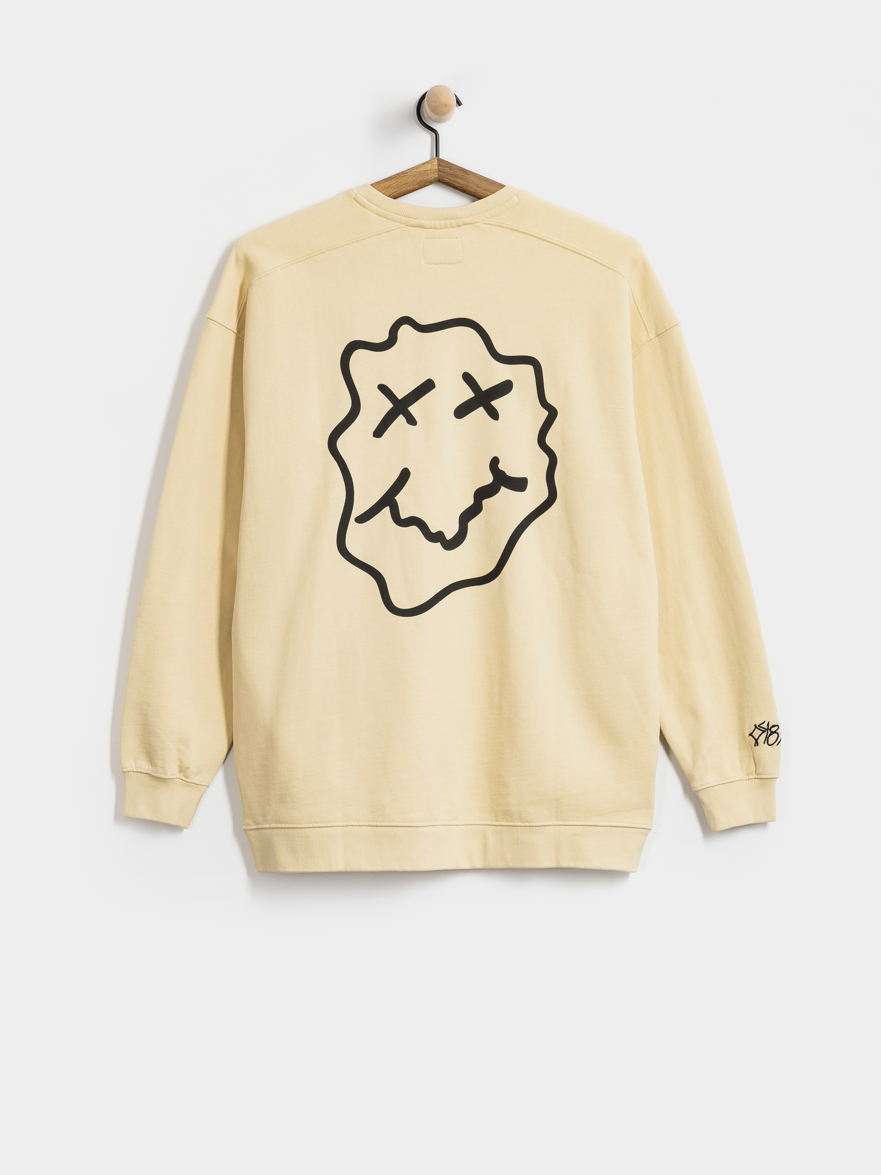 Mikina Hurley Smile Crew (cream)