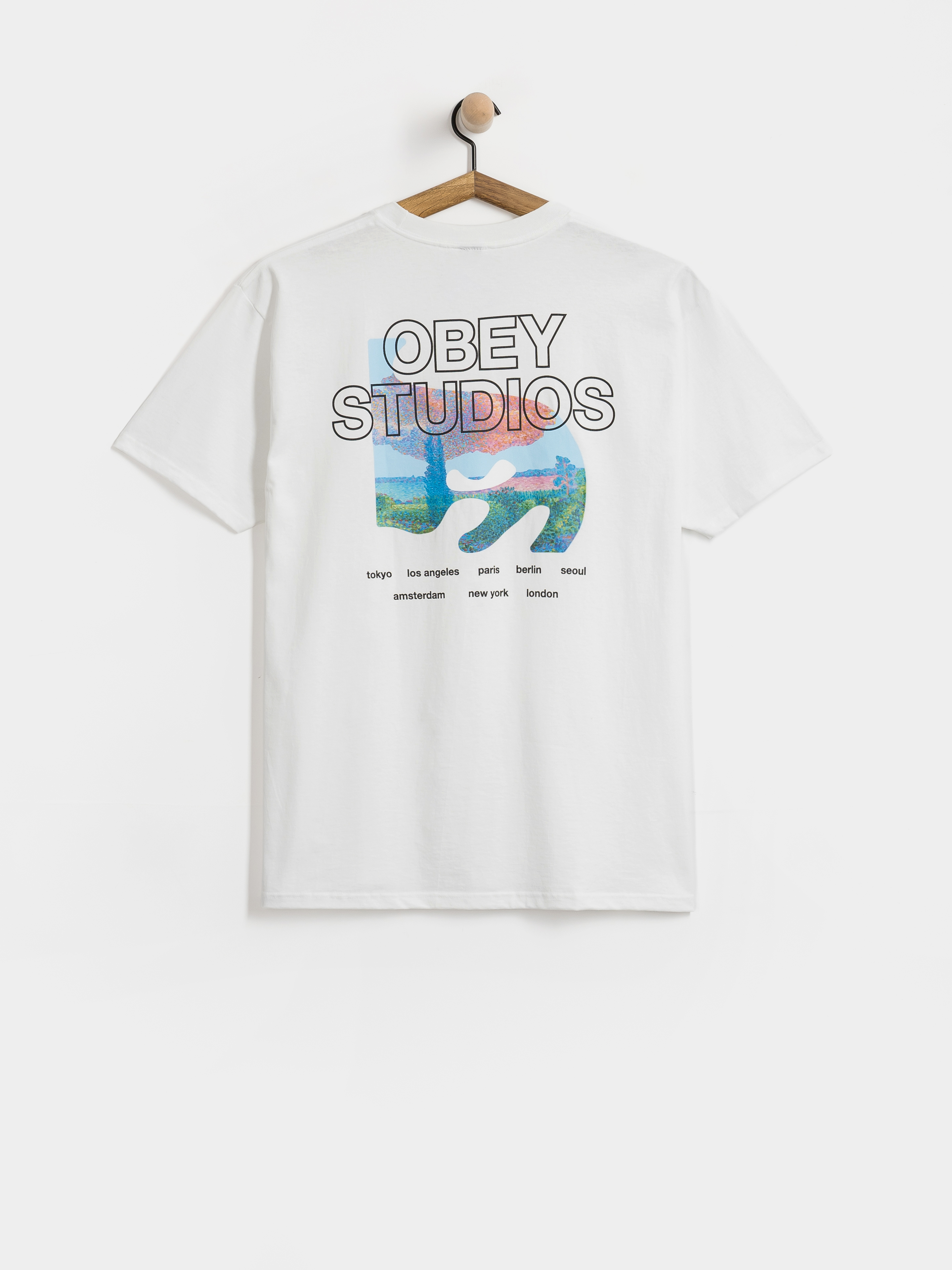 Tričko OBEY Pastures (white)