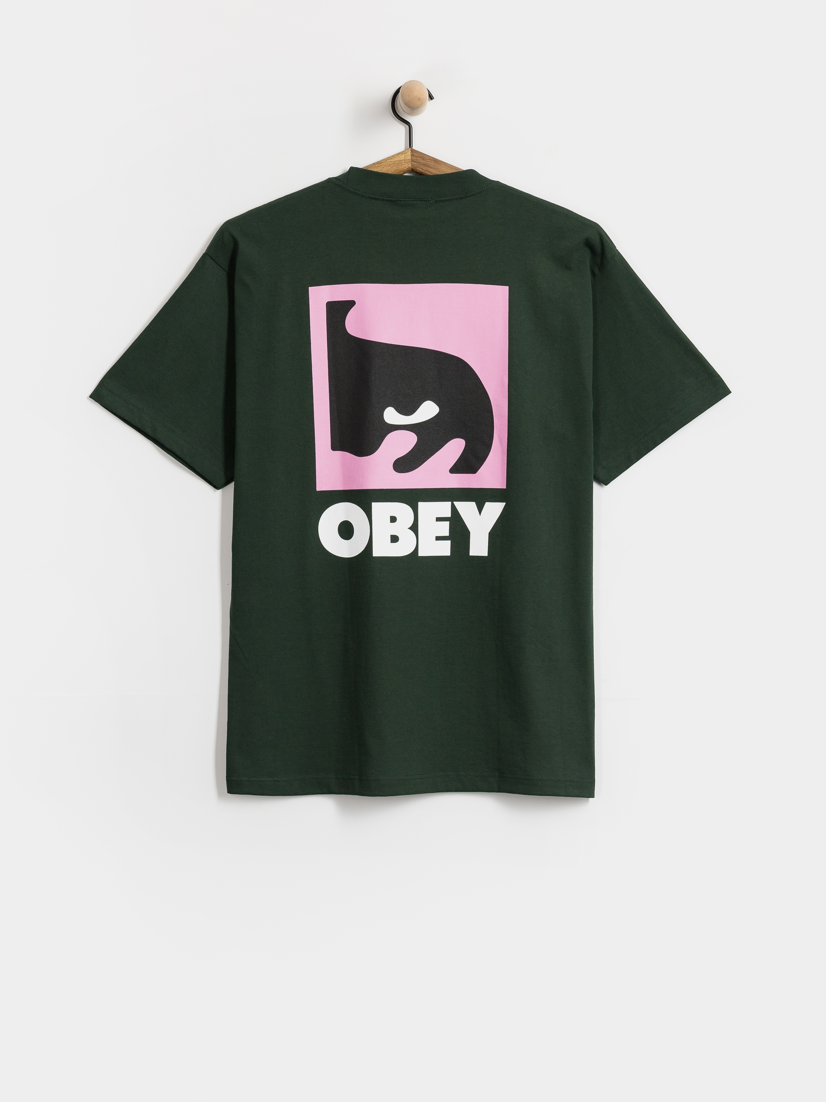 Tričko OBEY Quarter Eye Icon (forest green)