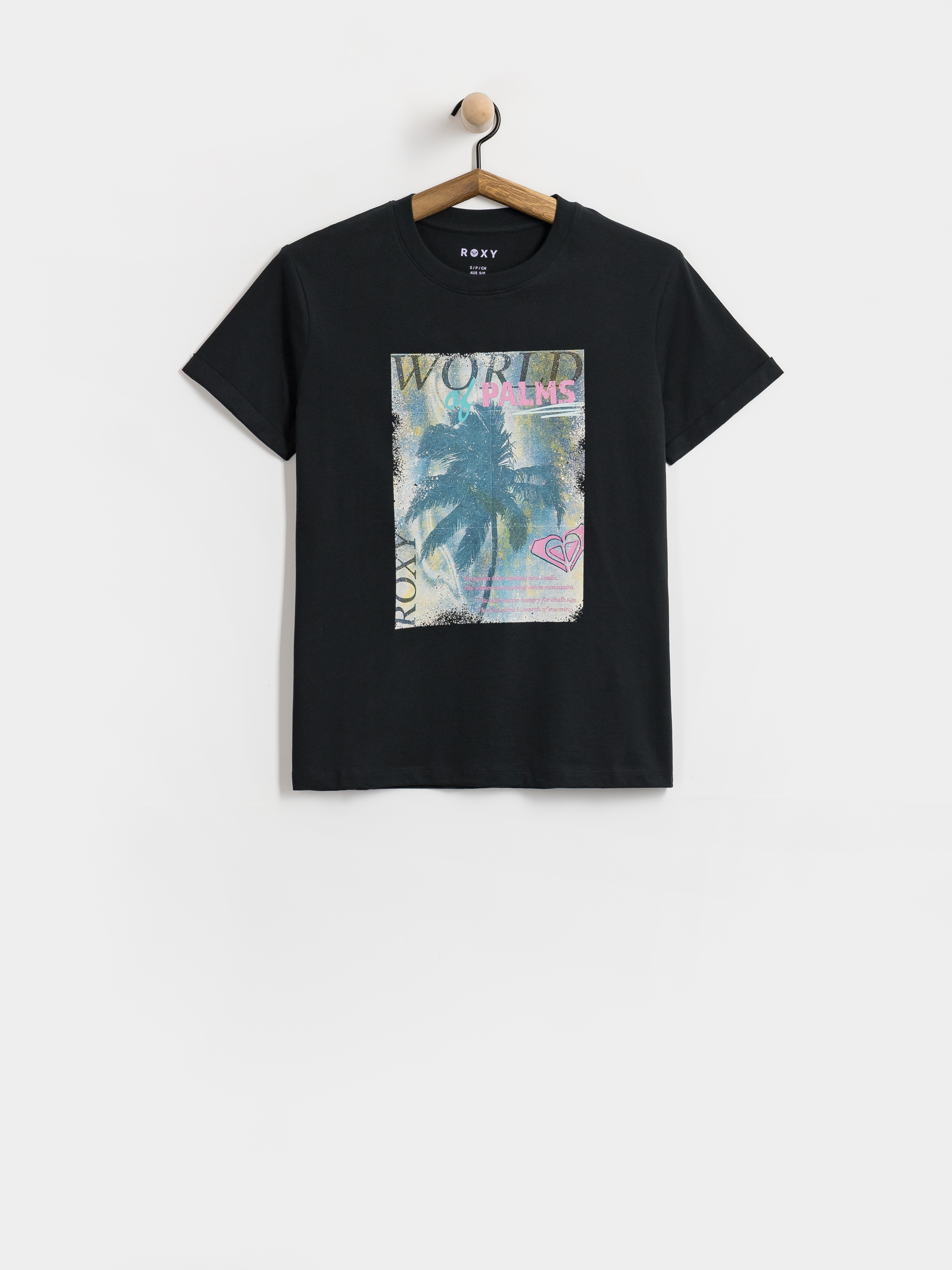 Tričko Roxy Oceanregular Poster Wmn (anthracite)