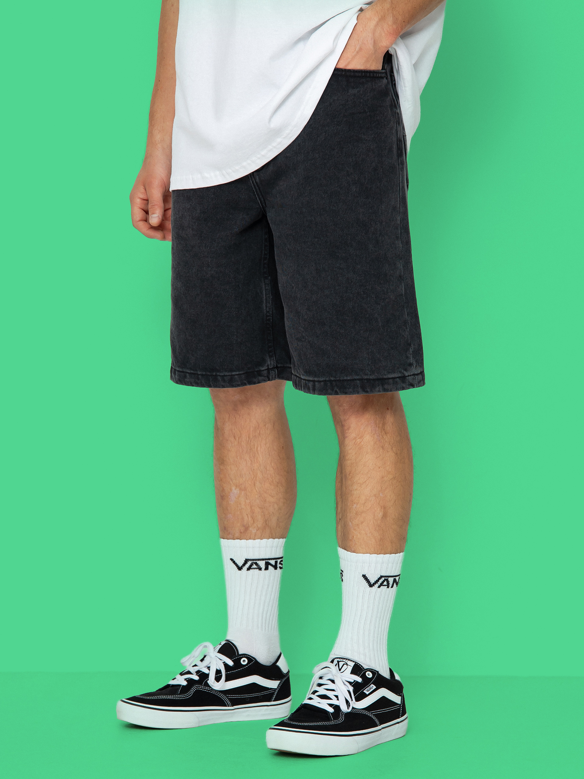 Kraťasy Vans Check 5 Baggy Denim (washed black)
