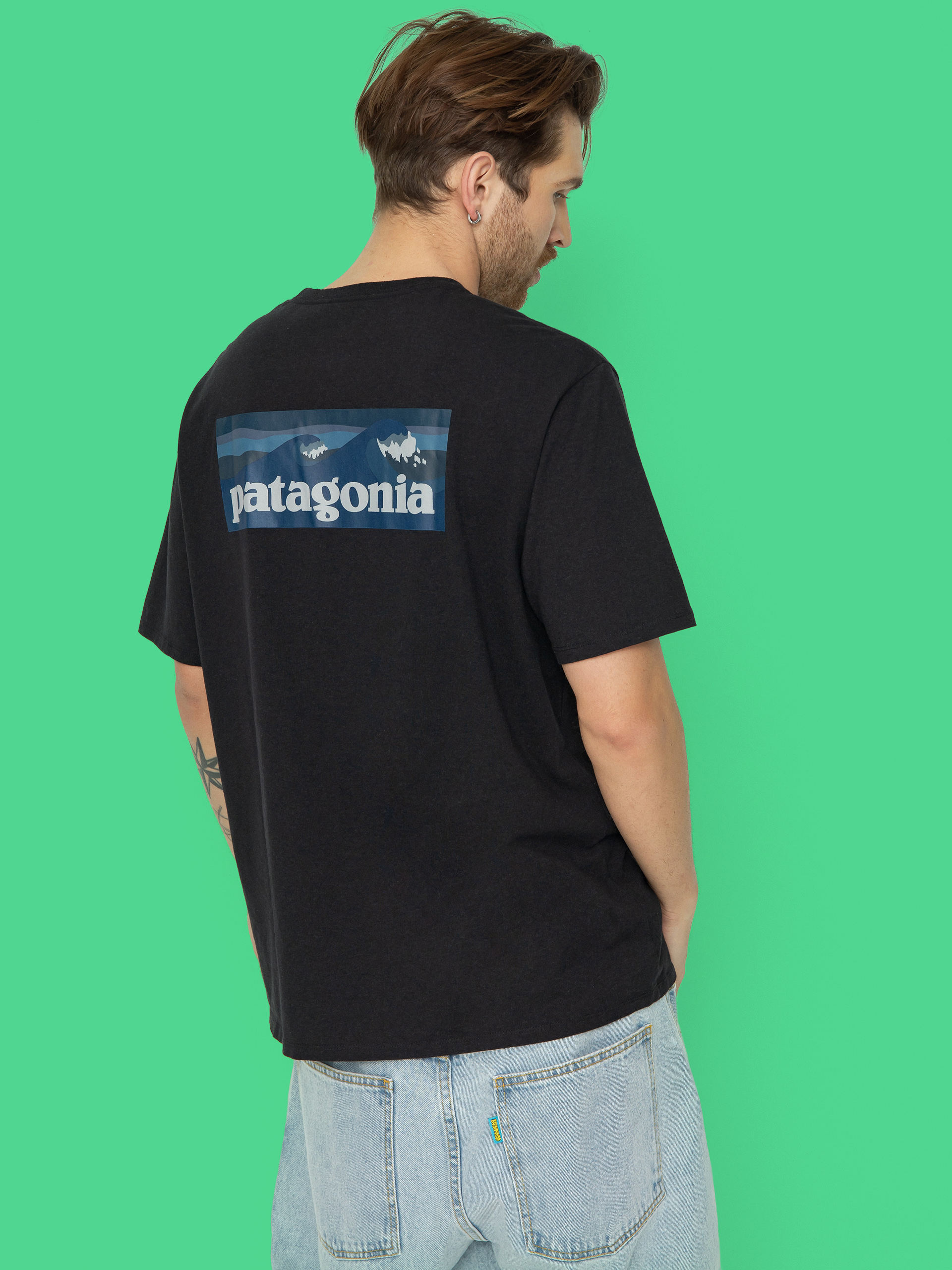 Triu010dko Patagonia Boardshort Logo Pocket Responsibili (ink black)