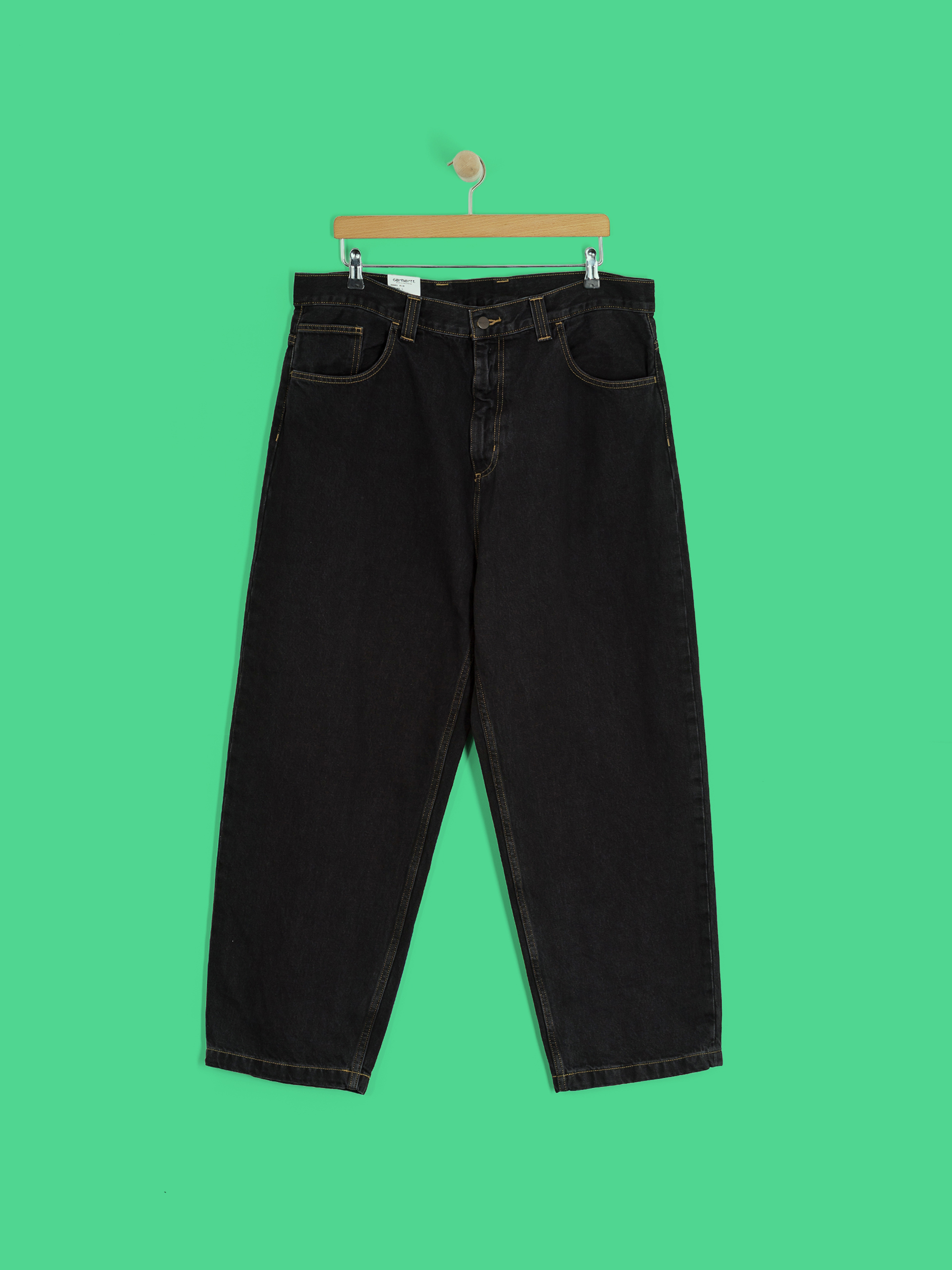 Nohavice Carhartt WIP Brandon (black/stone washed)