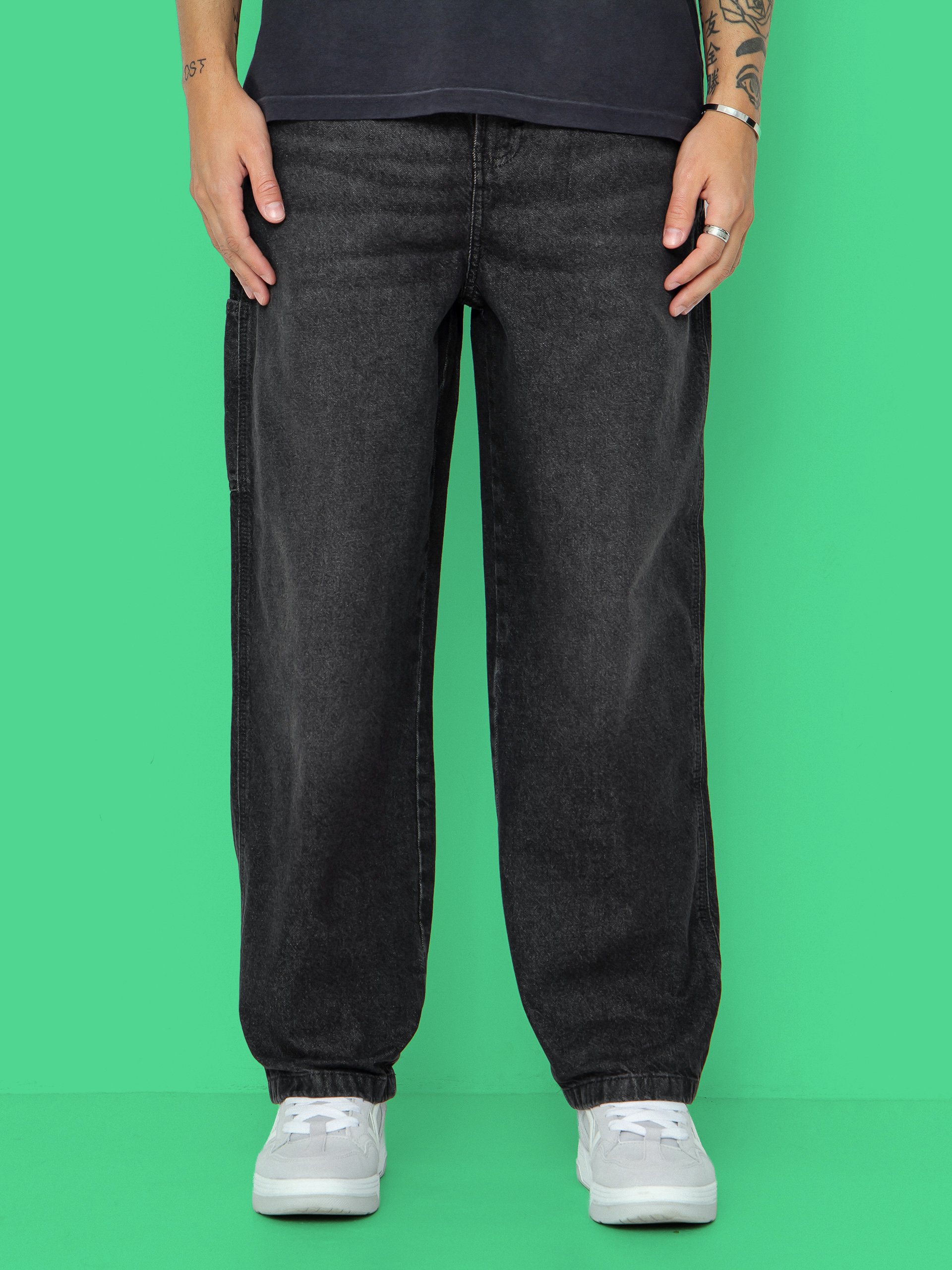 Nohavice Dickies Madison Baggy (black wash faded)