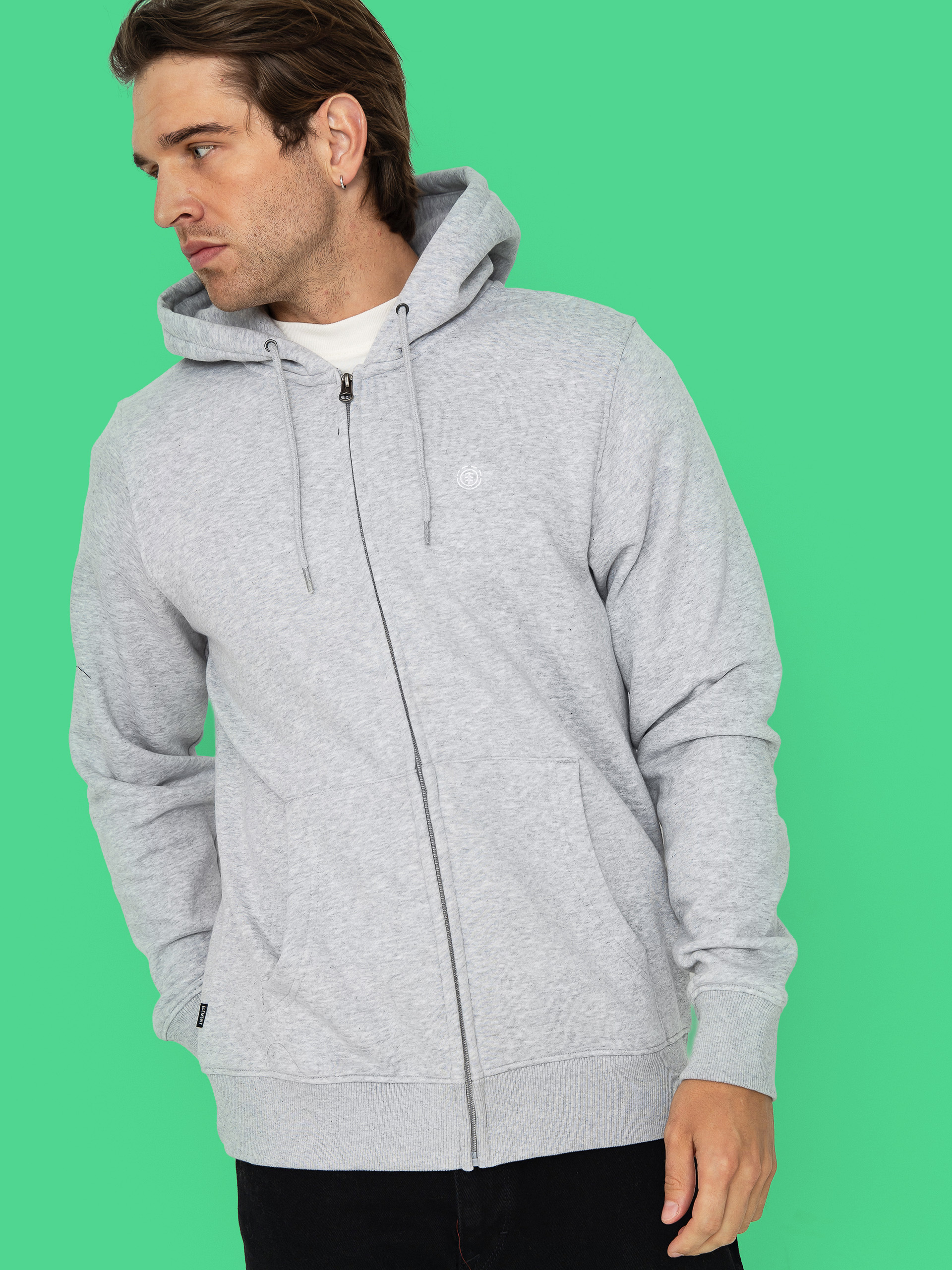 Mikina s kapucu0148ou Element Icon Embroidery ZHD (mid grey heather)