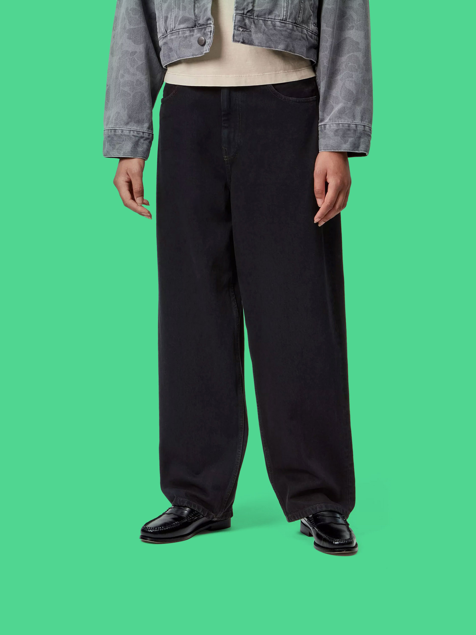 Nohavice Carhartt WIP Brandon Wmn (black/stone washed)