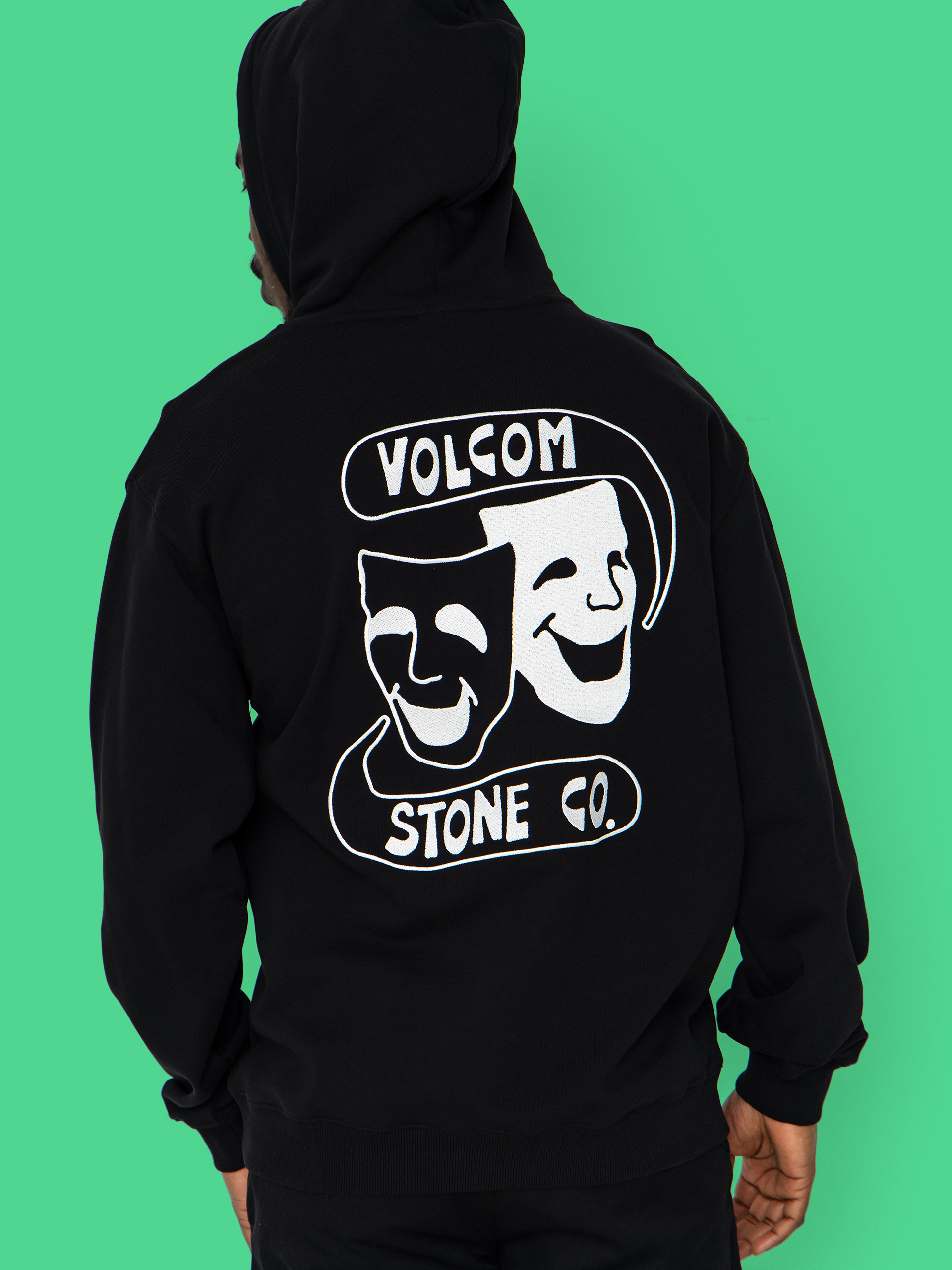 Mikina s kapucňou Volcom Handerry HD (black)