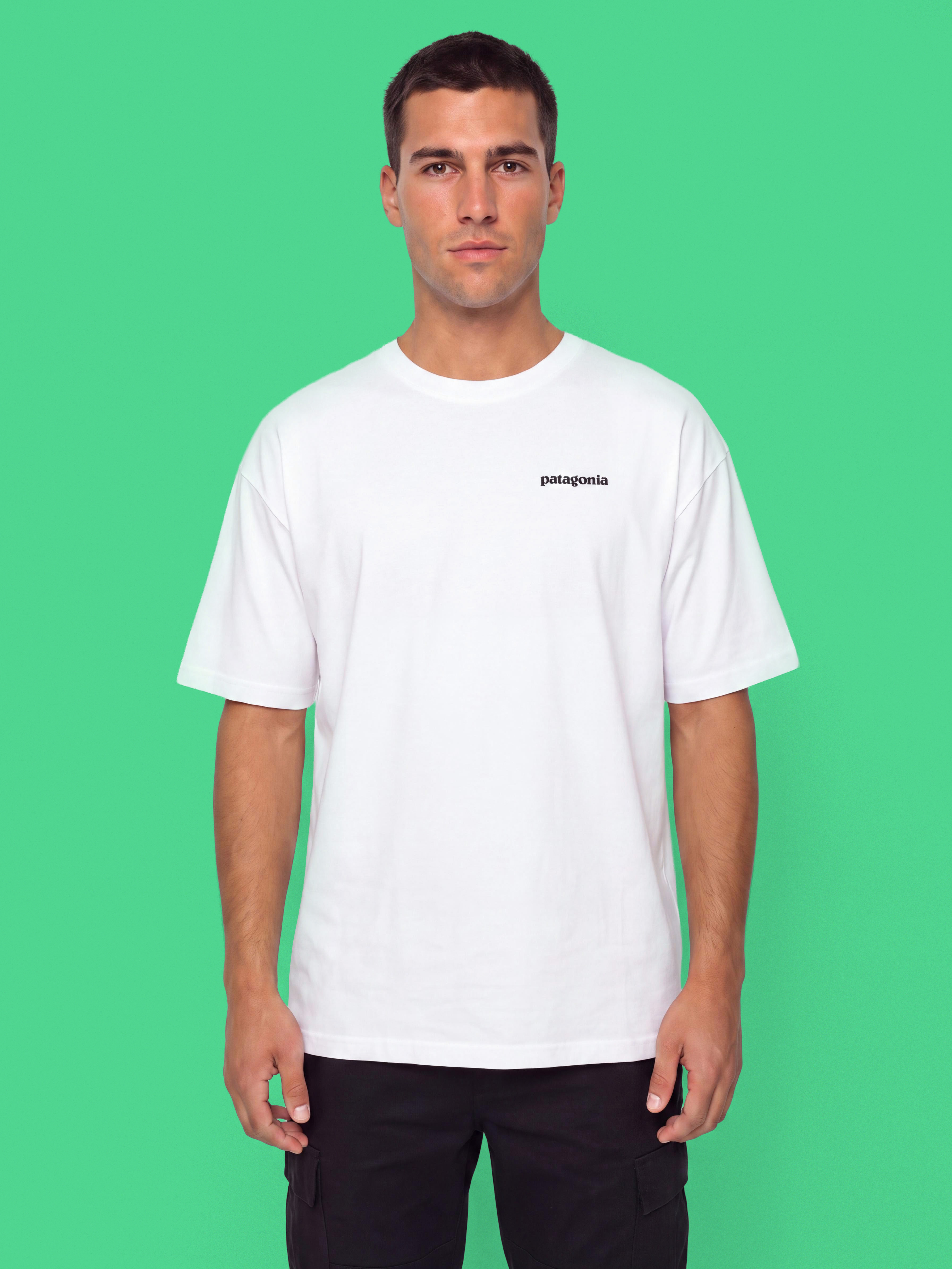 Tričko Patagonia P6 Logo Responsibili (white)