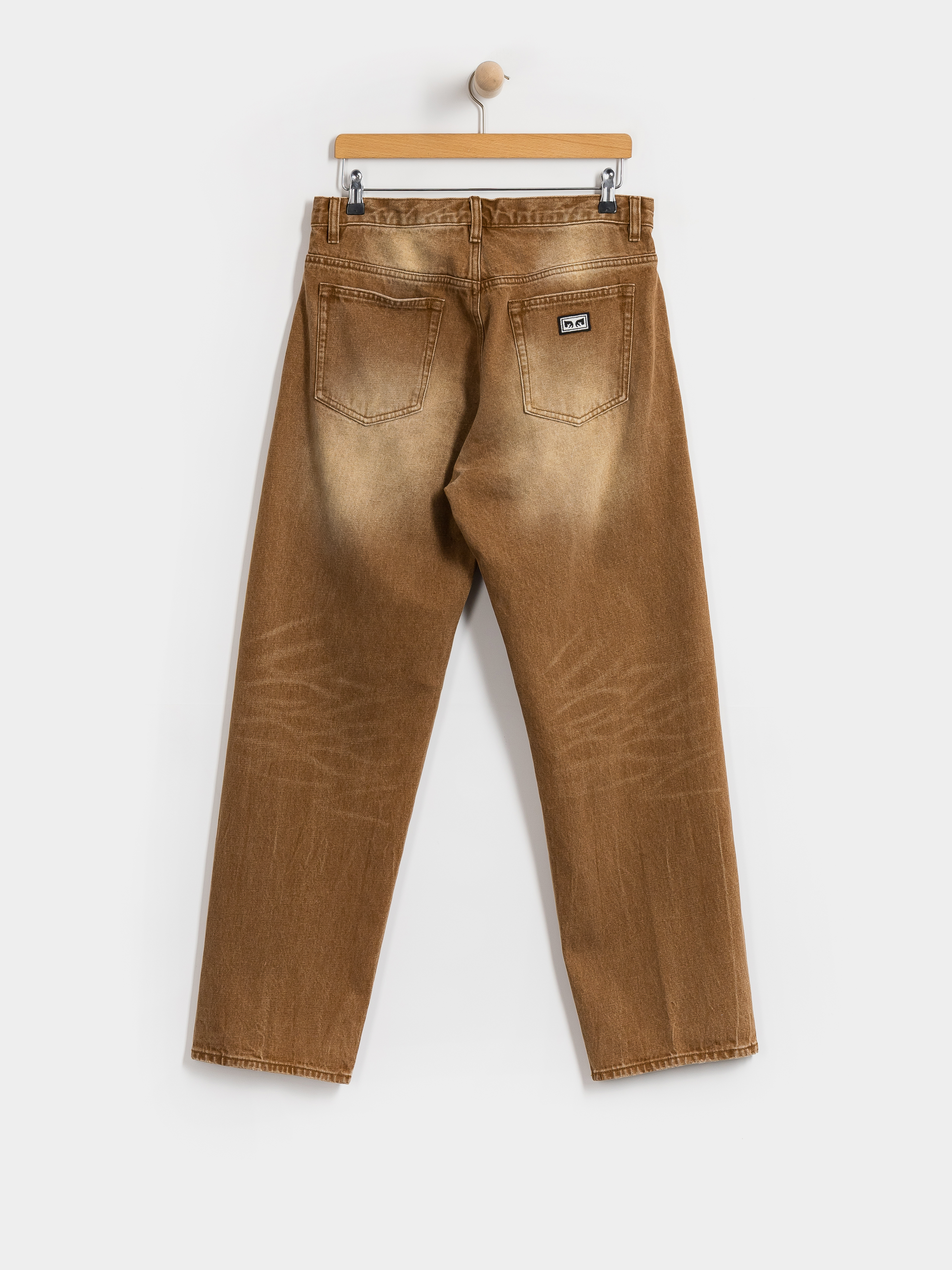 Nohavice OBEY Boxcar Straight Denim (archive brown)
