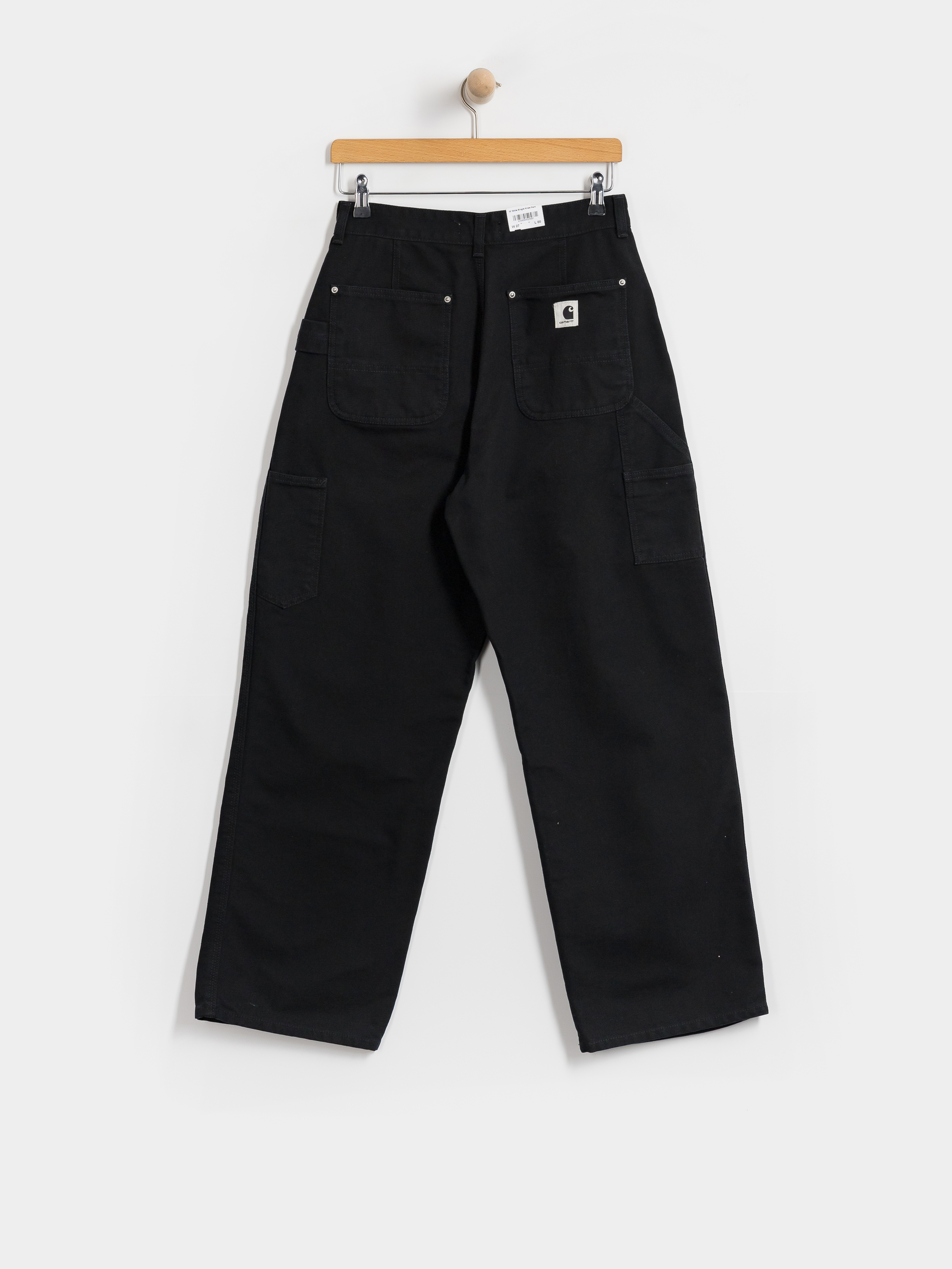 Nohavice Carhartt WIP Billie Single Knee Wmn (black/stone washed)