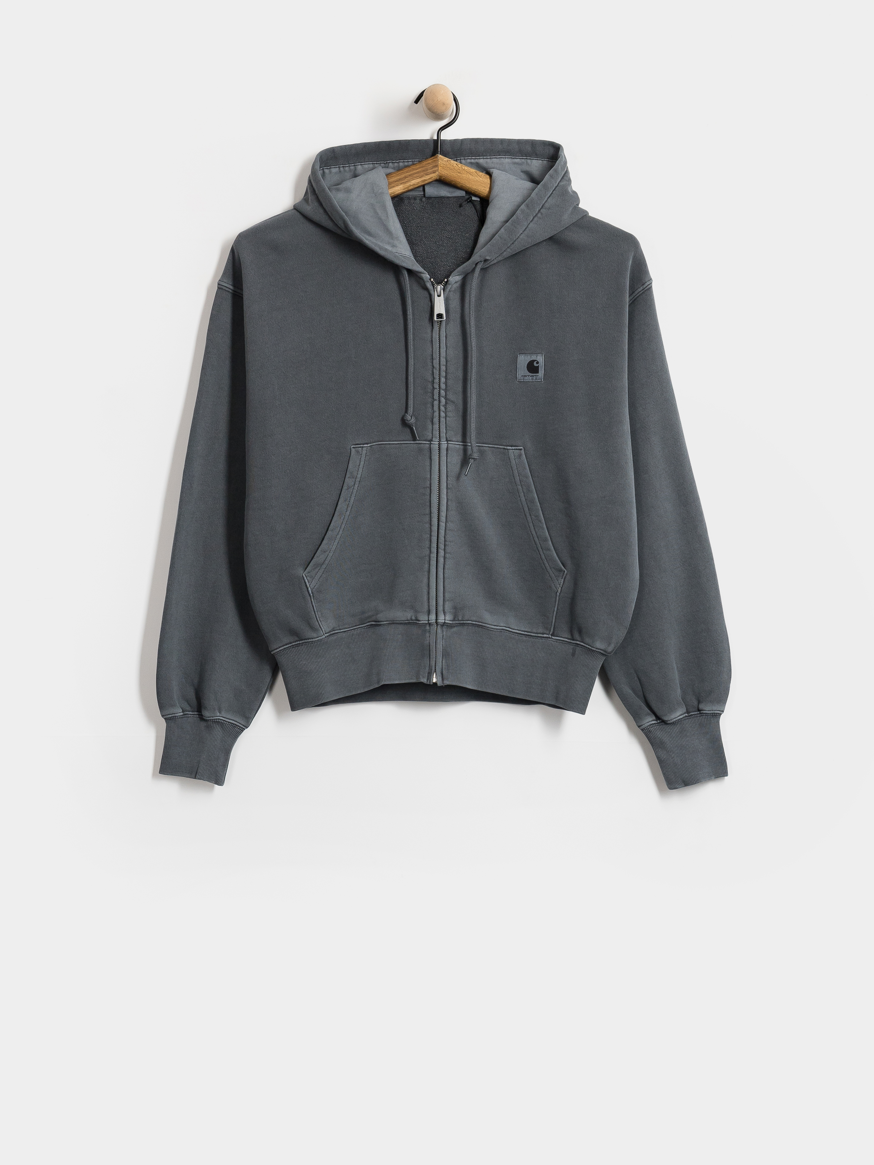 Mikina s kapucňou Carhartt WIP Nelson ZHD Wmn (styx/garment dyed)