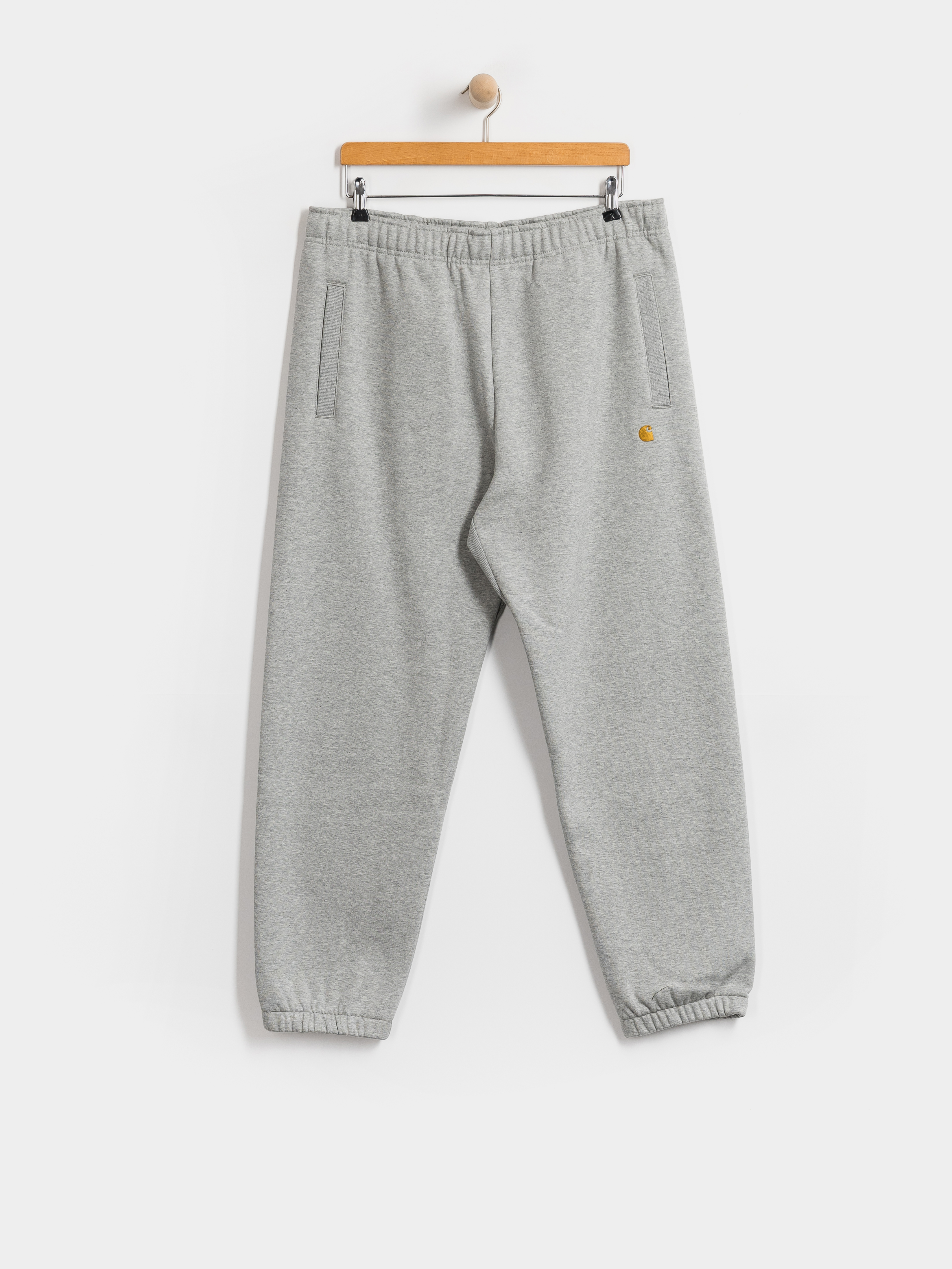 Nohavice Carhartt WIP Chase (grey heather/gold)