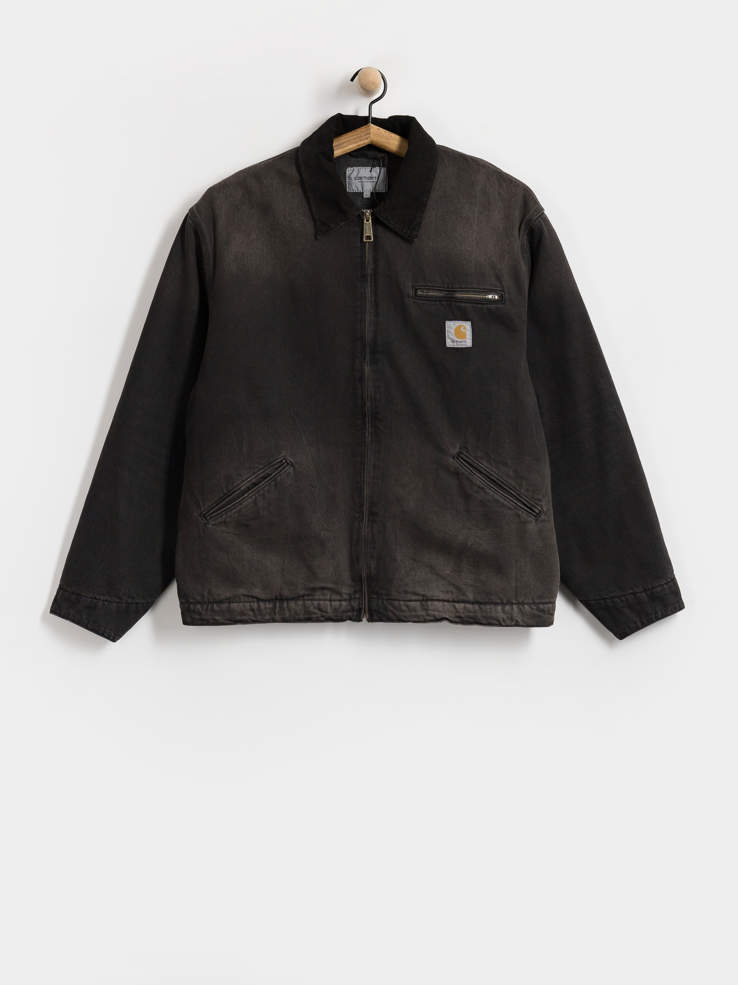 Bunda Carhartt WIP OG Detroit (black/black/tobacco used wash)