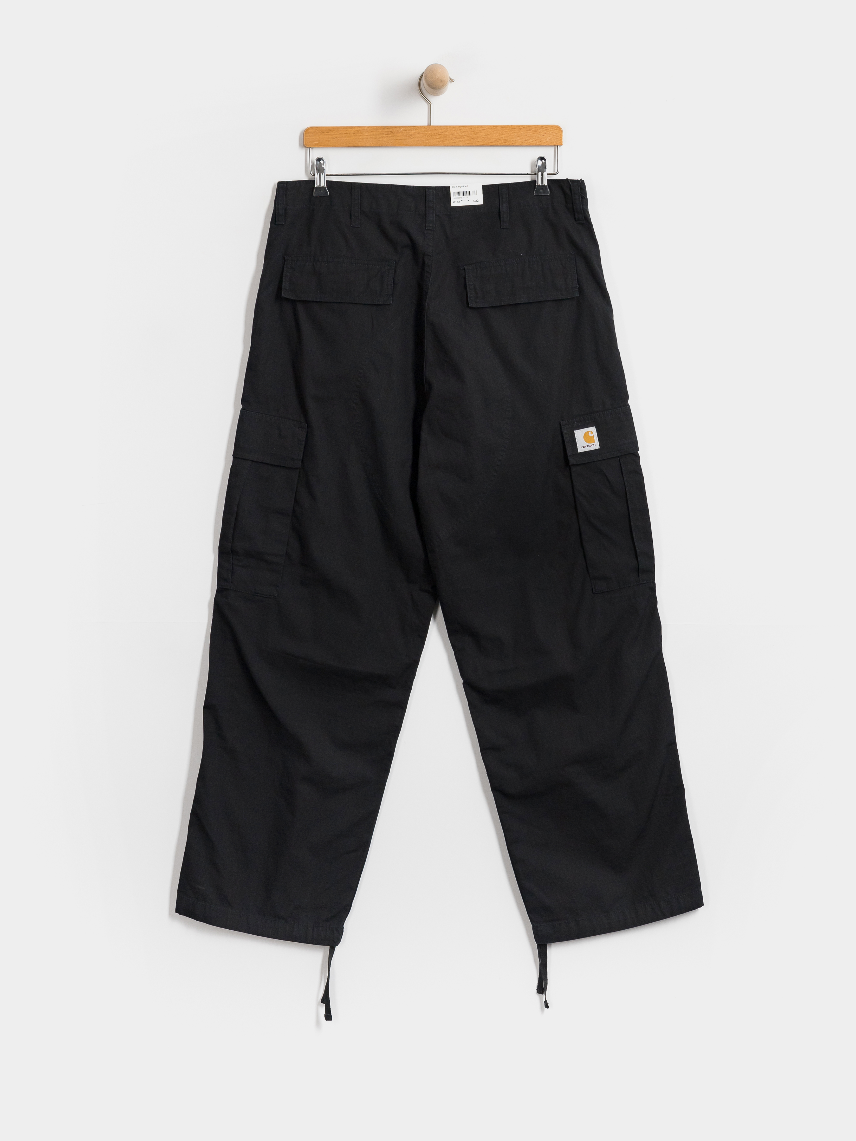 Nohavice Carhartt WIP OG Cargo (black/stone washed)