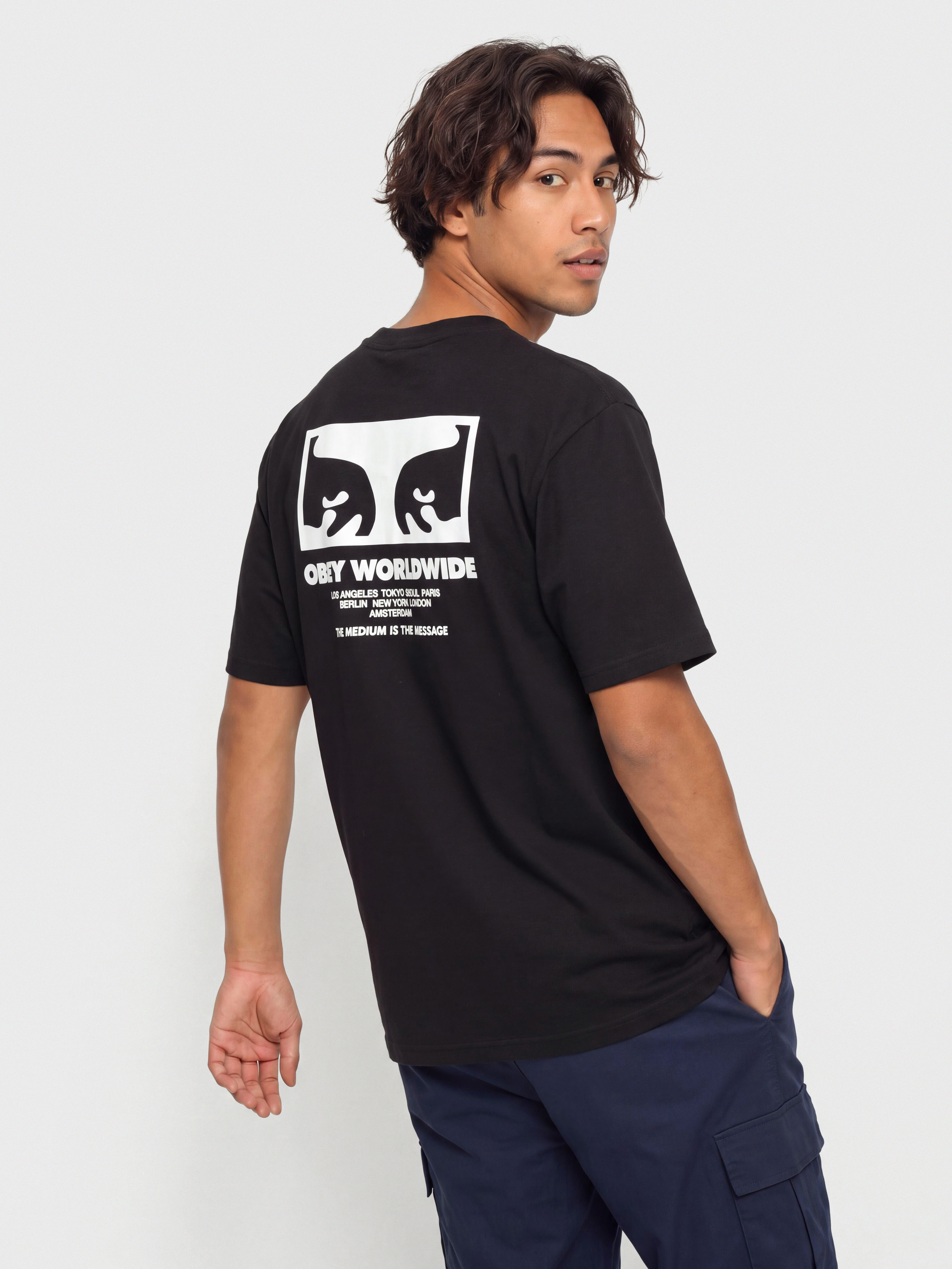 Tričko OBEY The Medium Is The Message (black)