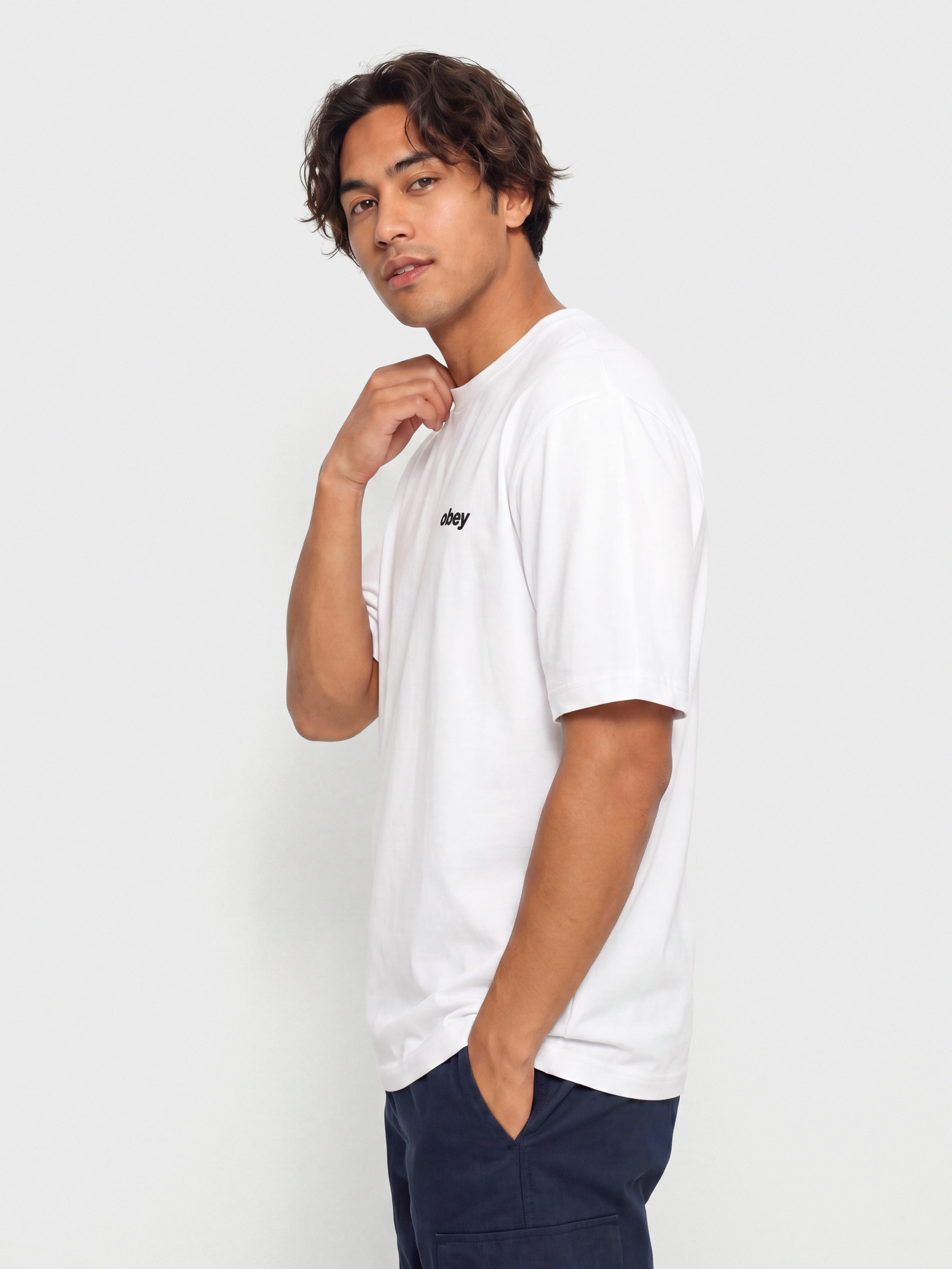 Tričko OBEY Intercontinental (white)