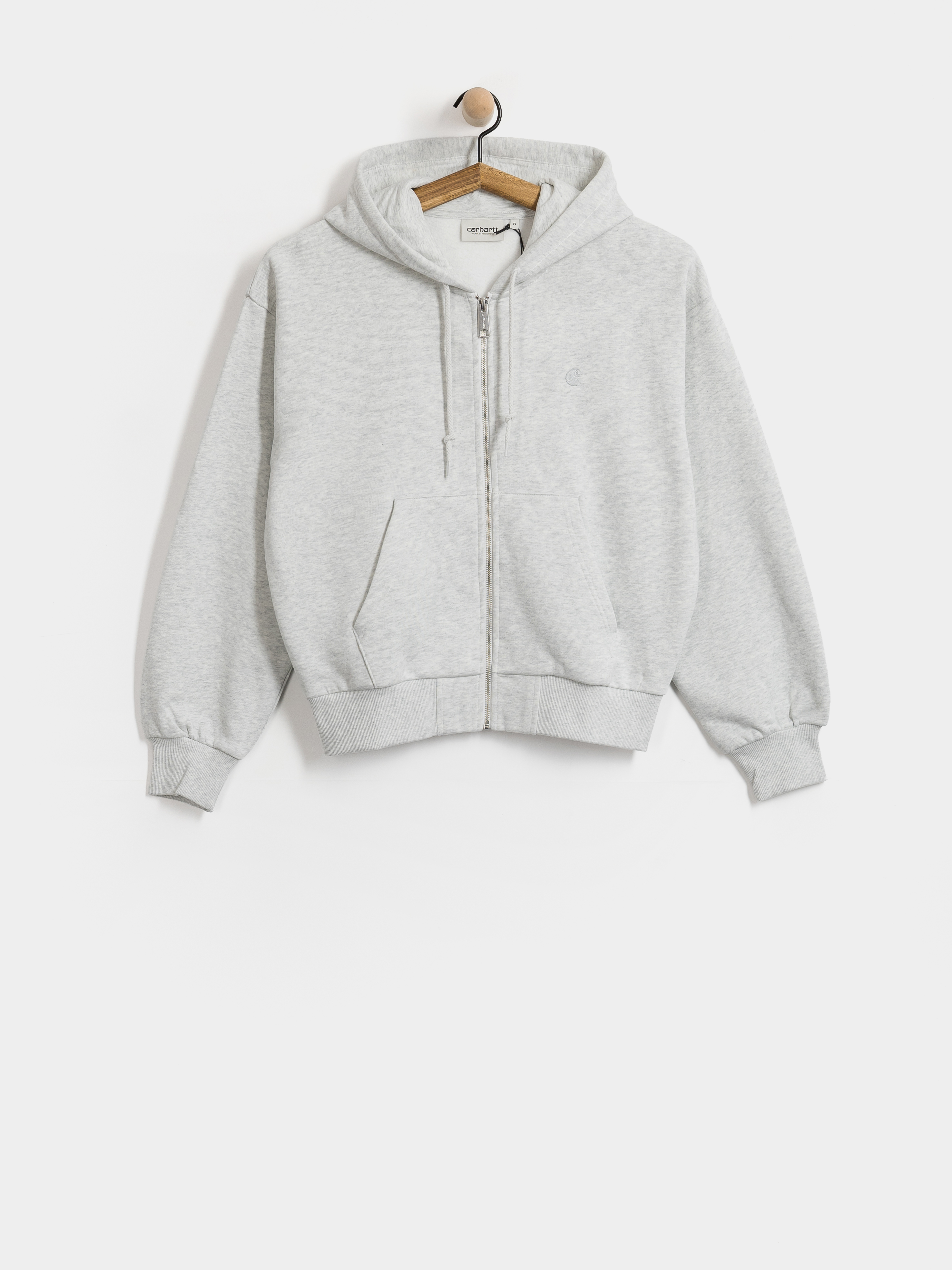 Mikina s kapucu0148ou Carhartt WIP Casey ZHD Wmn (ash heather/silver)