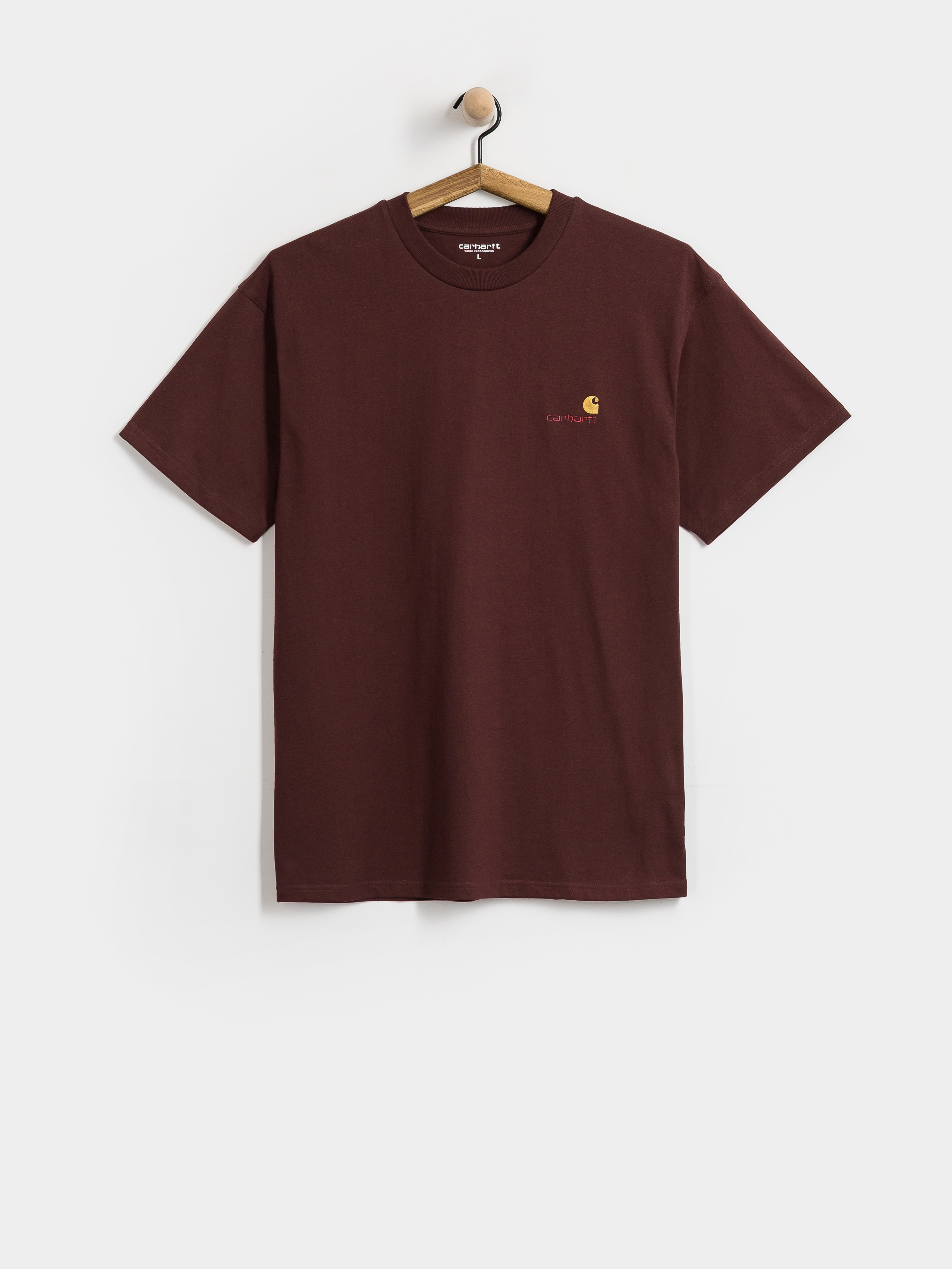 Tričko Carhartt WIP American Script (amarone)