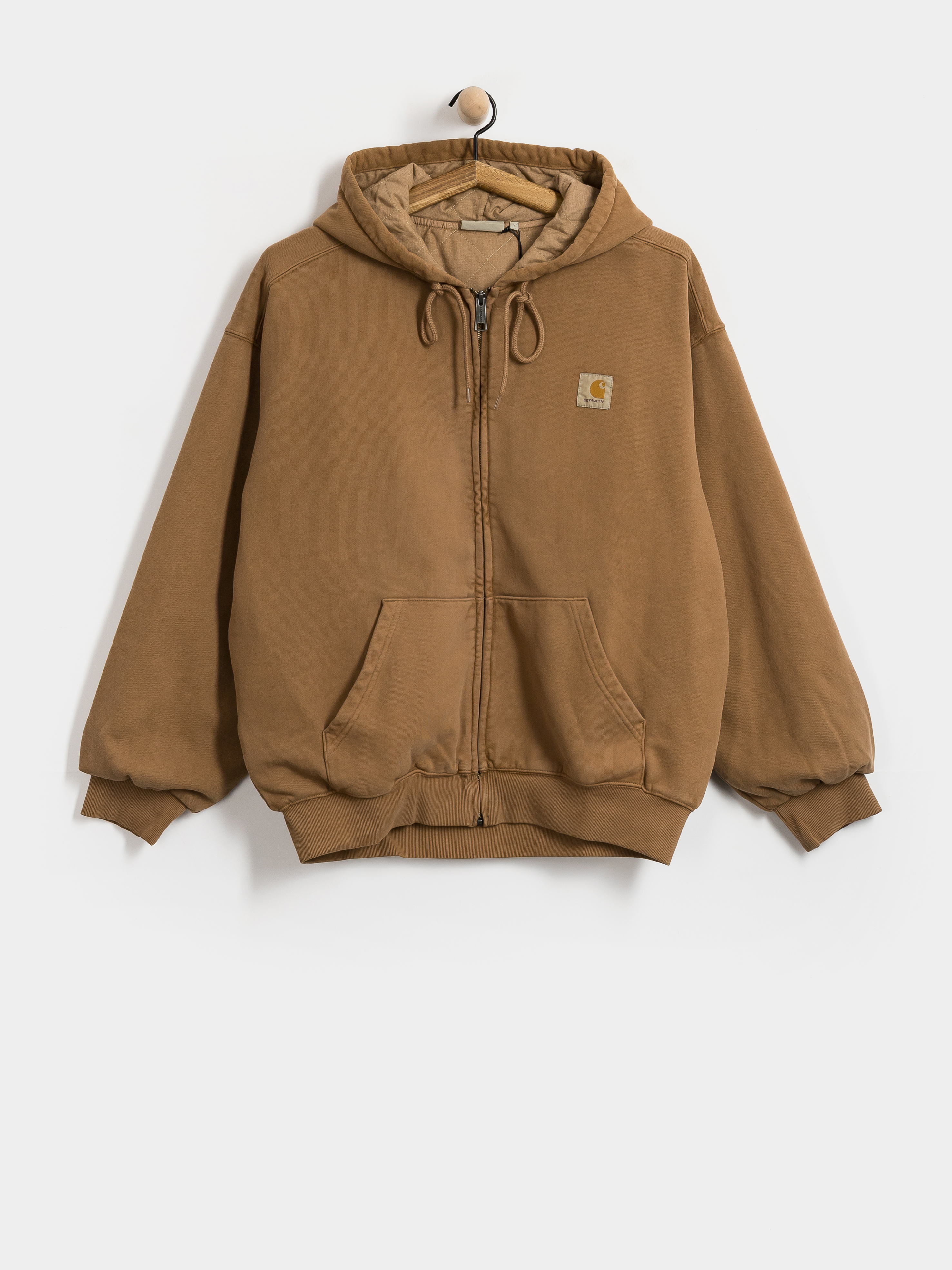 Mikina s kapucňou Carhartt WIP Vista ZHD (wip h brown/garment dyed)