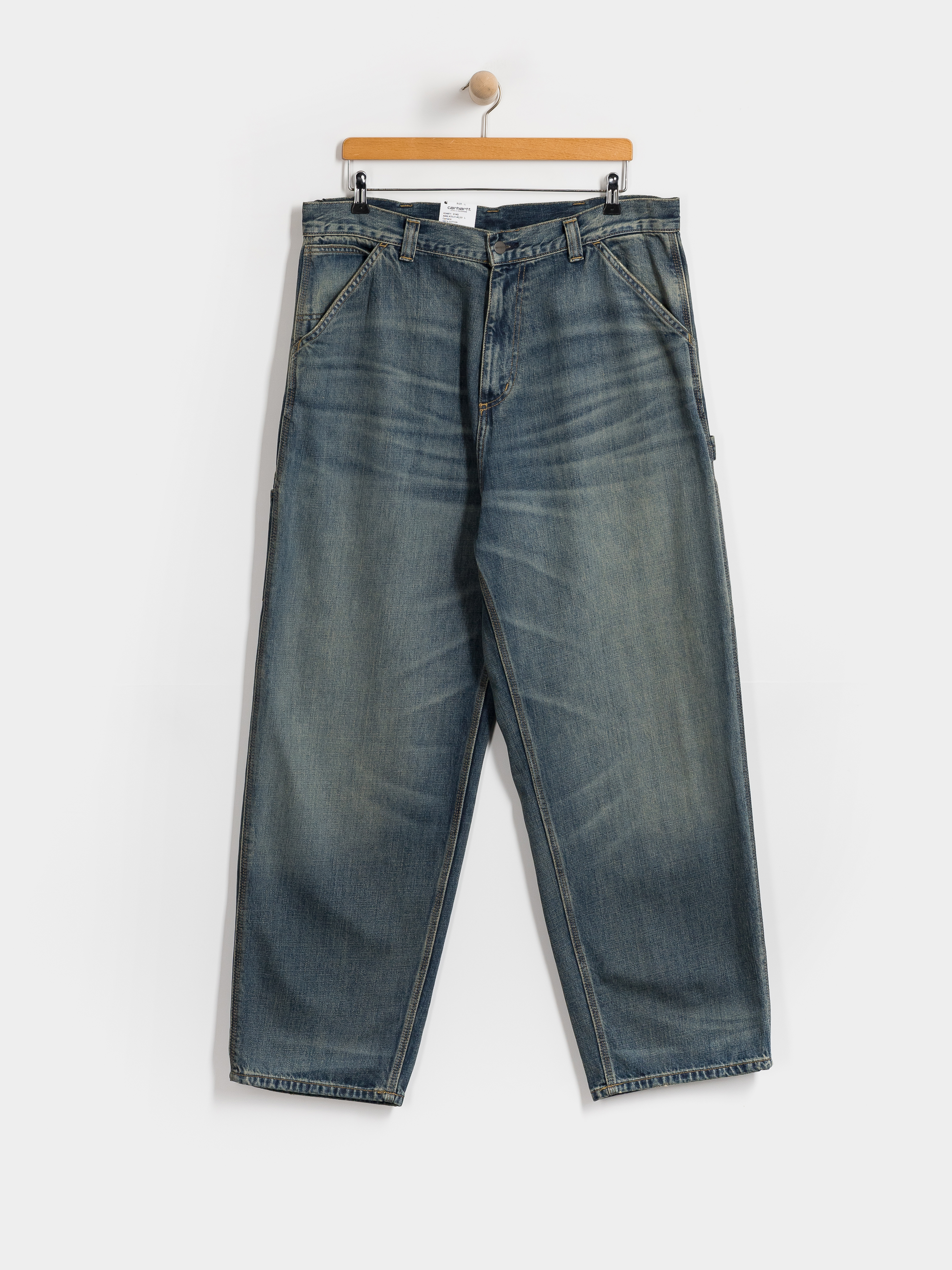 Nohavice Carhartt WIP OG Single Knee (blue/worn used wash)