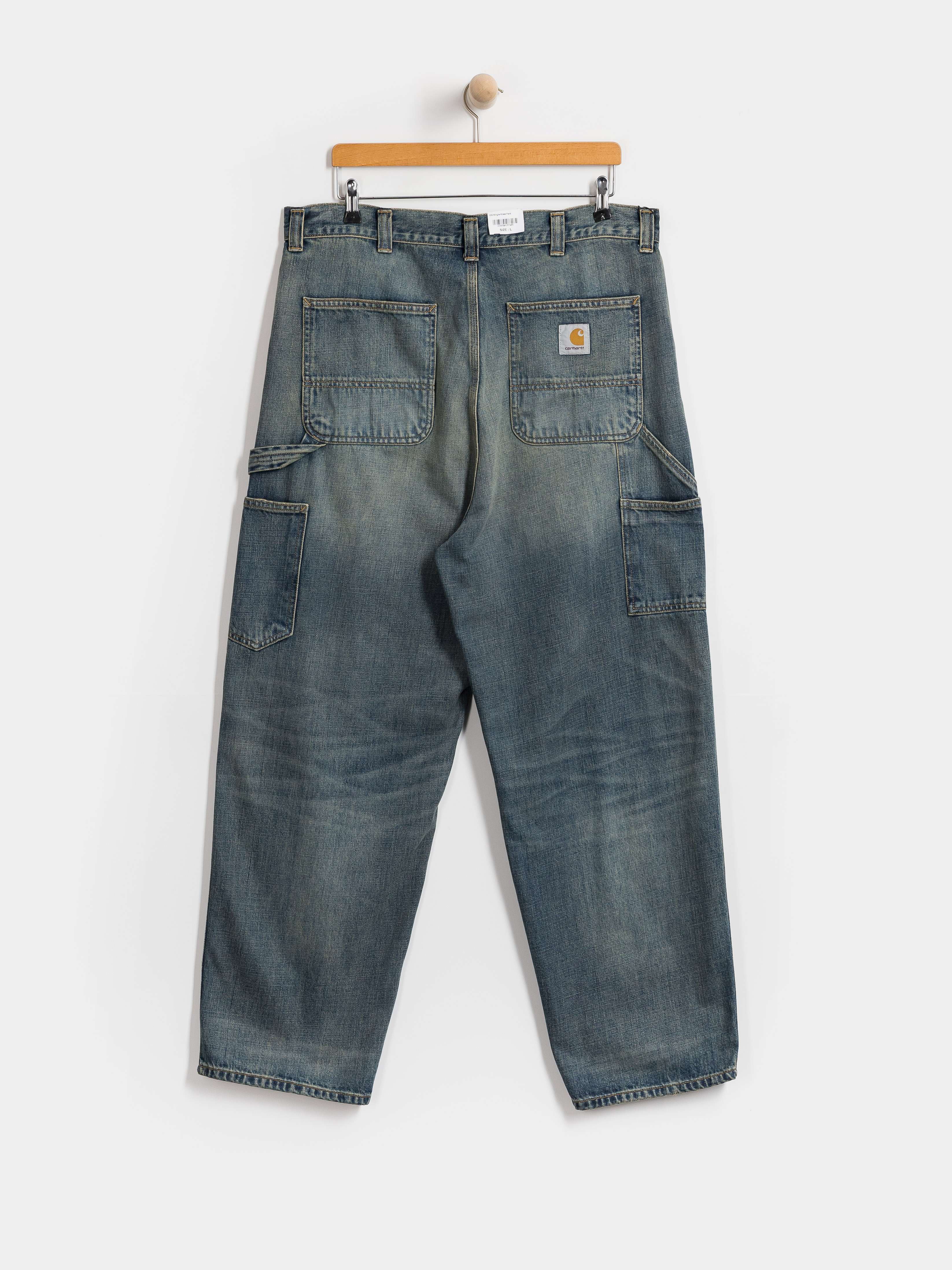 Nohavice Carhartt WIP OG Single Knee (blue/worn used wash)
