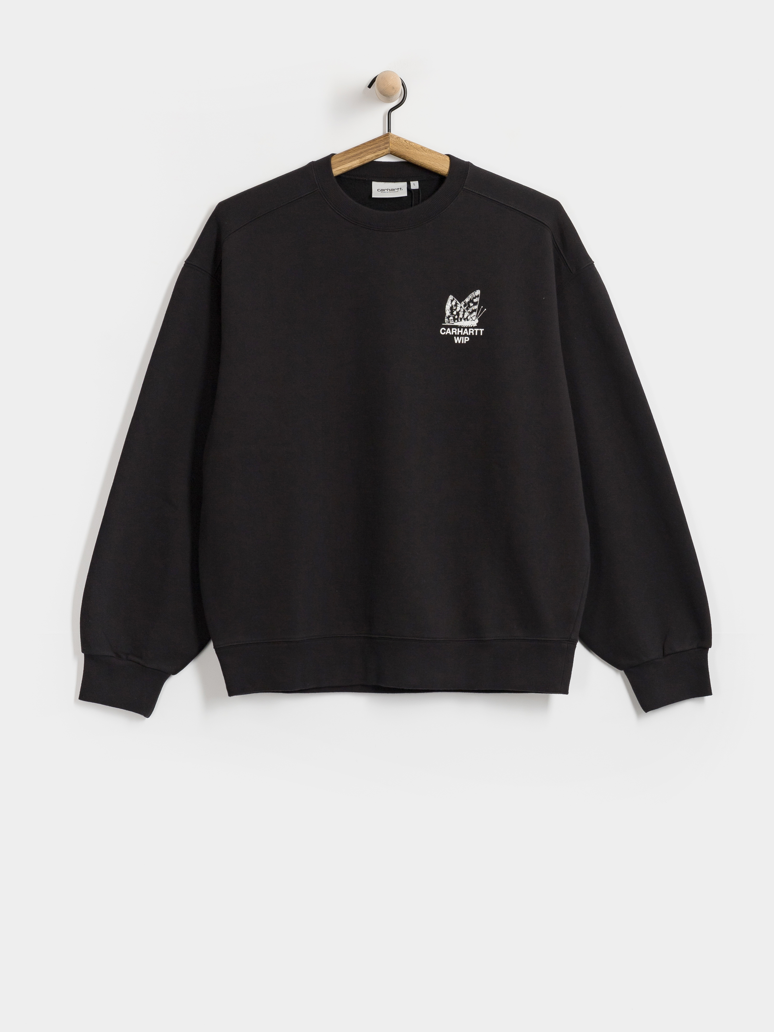 Mikina Carhartt WIP Hourglass (black/stone washed)