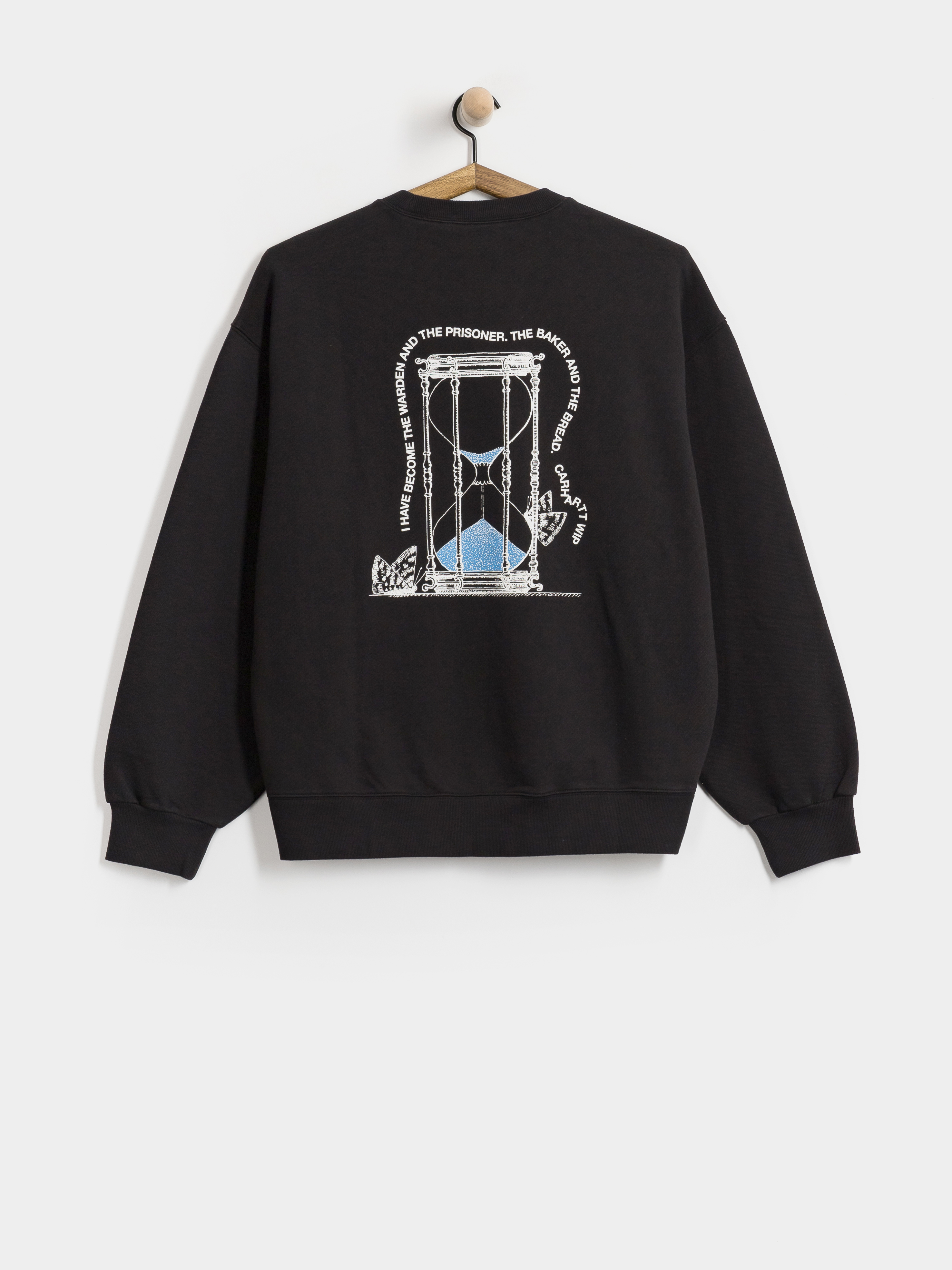 Mikina Carhartt WIP Hourglass (black/stone washed)