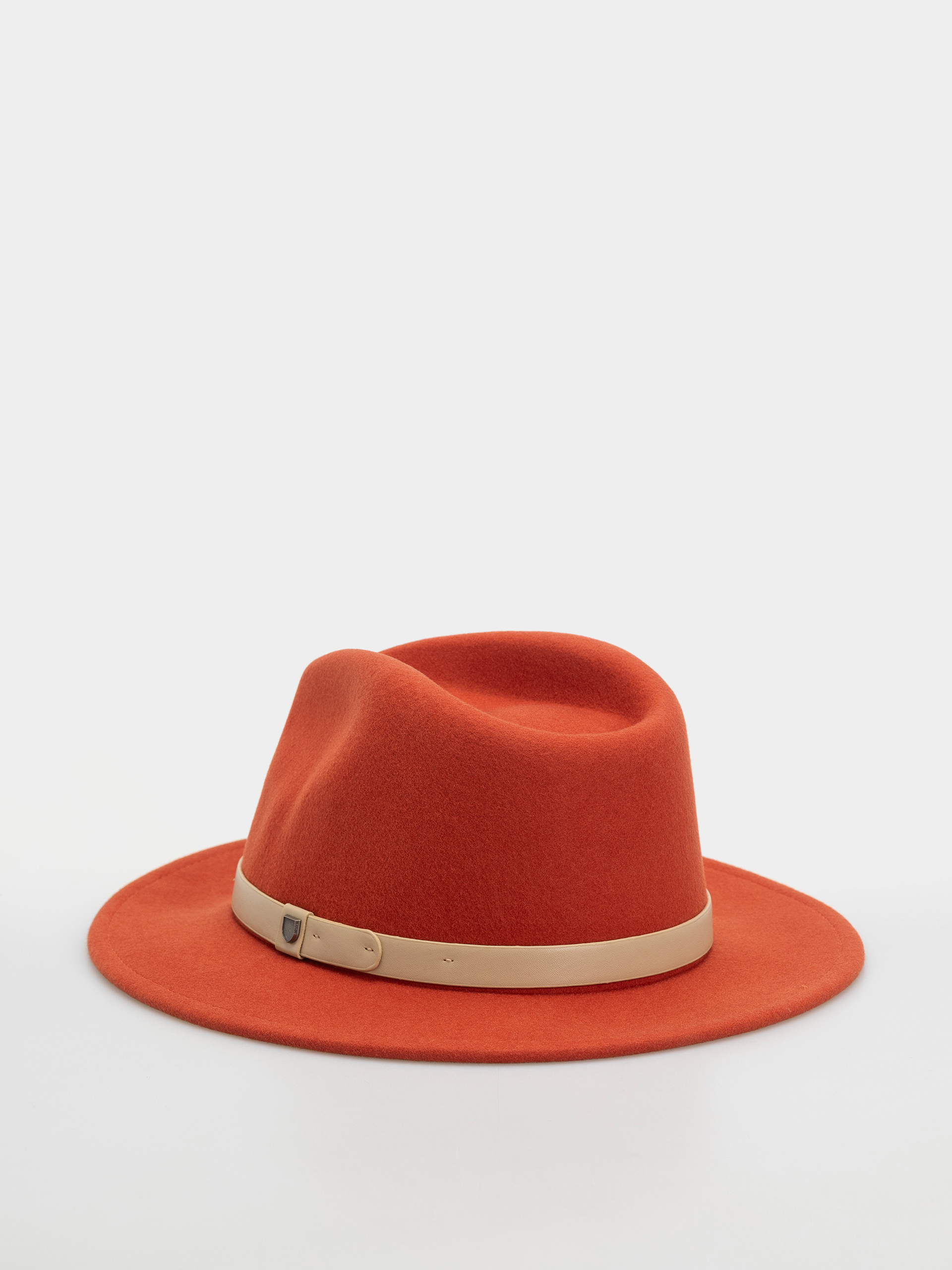 Klobúk Brixton Messer Fedora (red earth/wax paper)