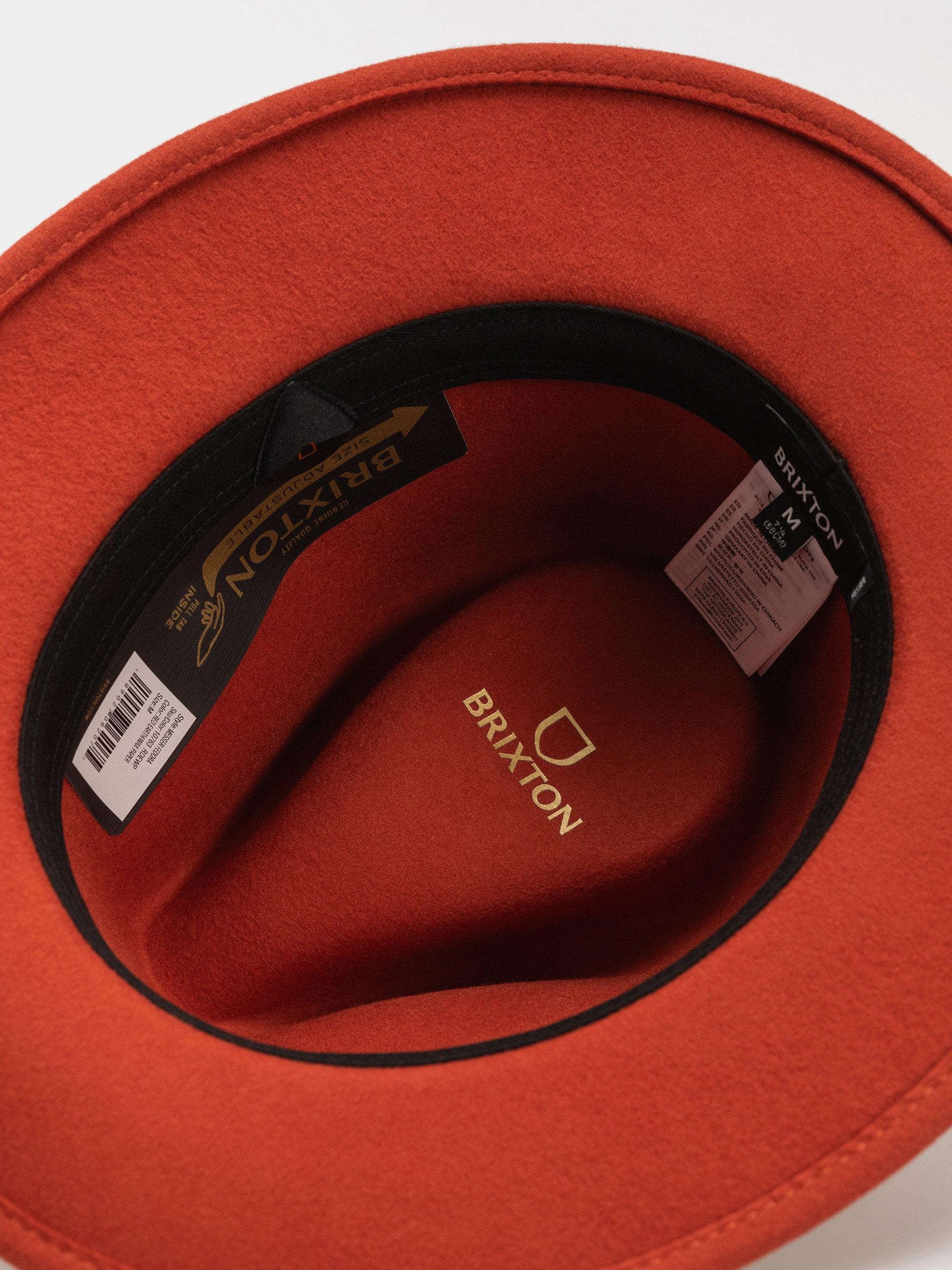 Klobúk Brixton Messer Fedora (red earth/wax paper)