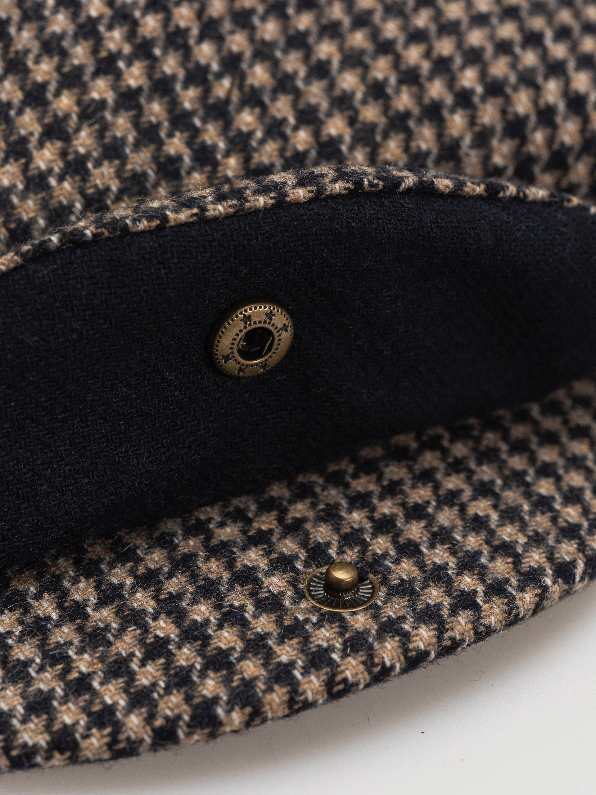 Klobúk so šiltom Brixton Hooligan Snap Cap (navy/sand houndstooth)