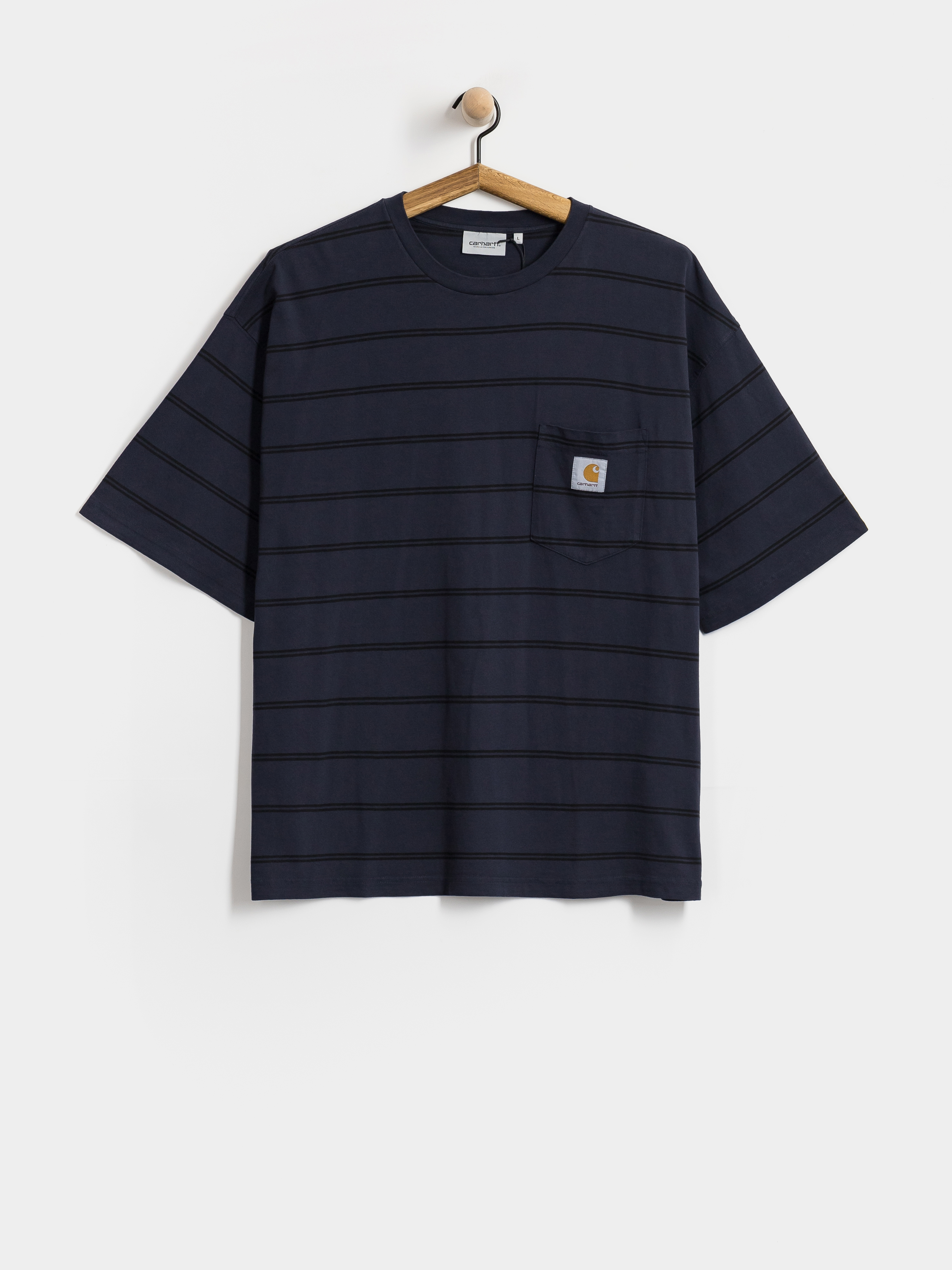 Tričko Carhartt WIP Cardona Pocket (cardona stripe natural/dark navy/garment dyed)