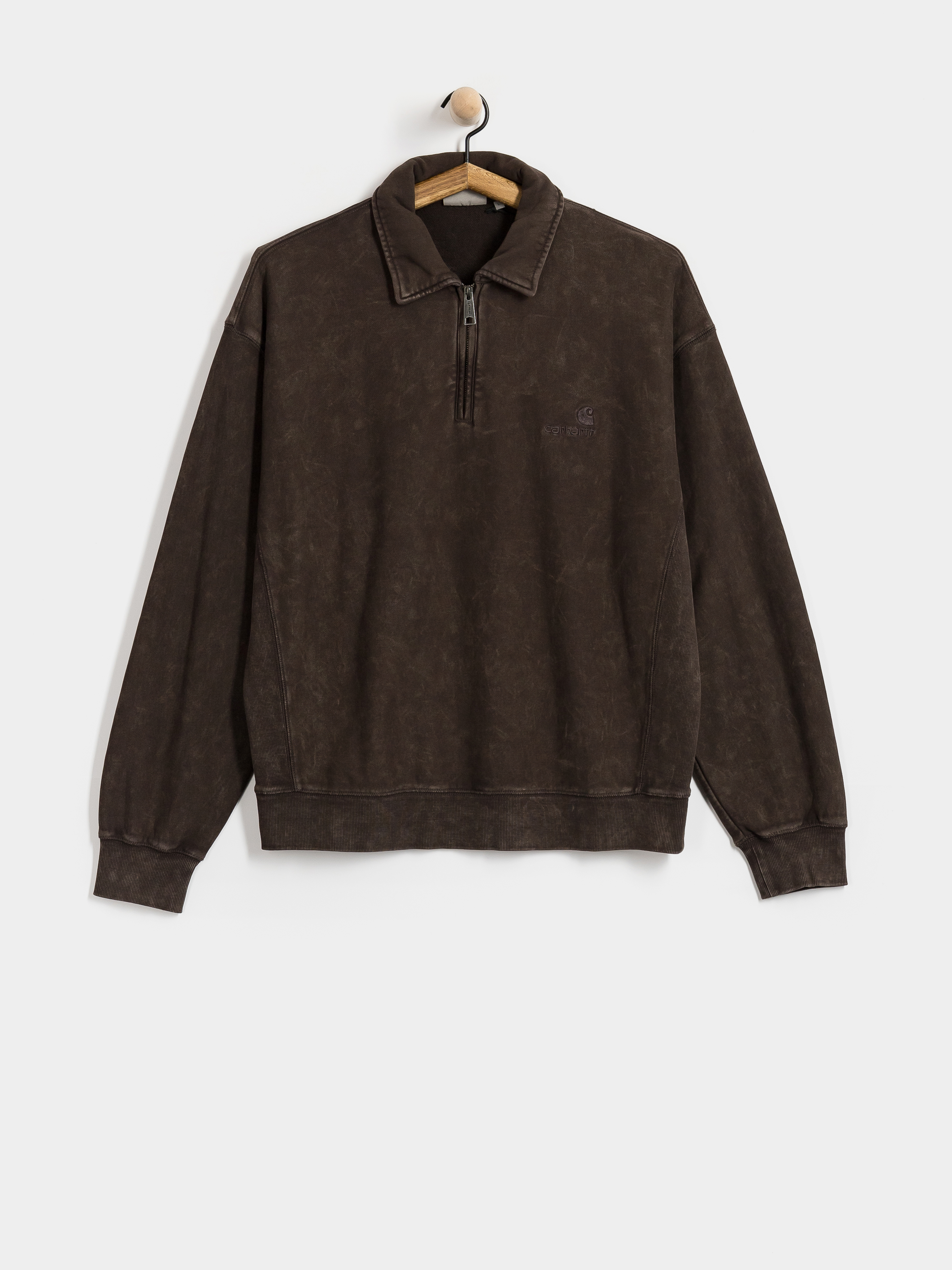 Mikina Carhartt WIP Lambert Polo (tobacco/moon wash)