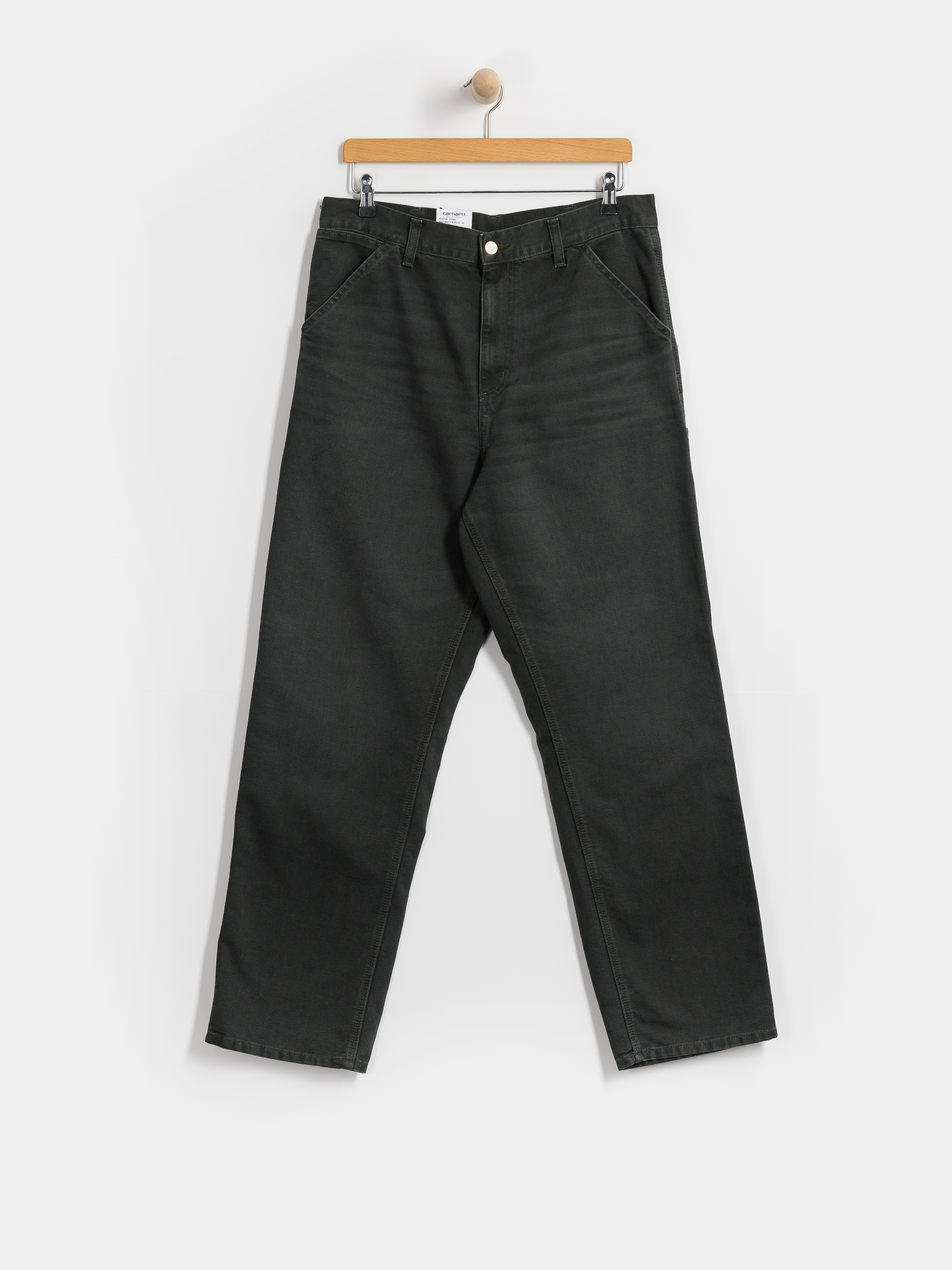 Nohavice Carhartt WIP Single Knee (raven/stone canvas)
