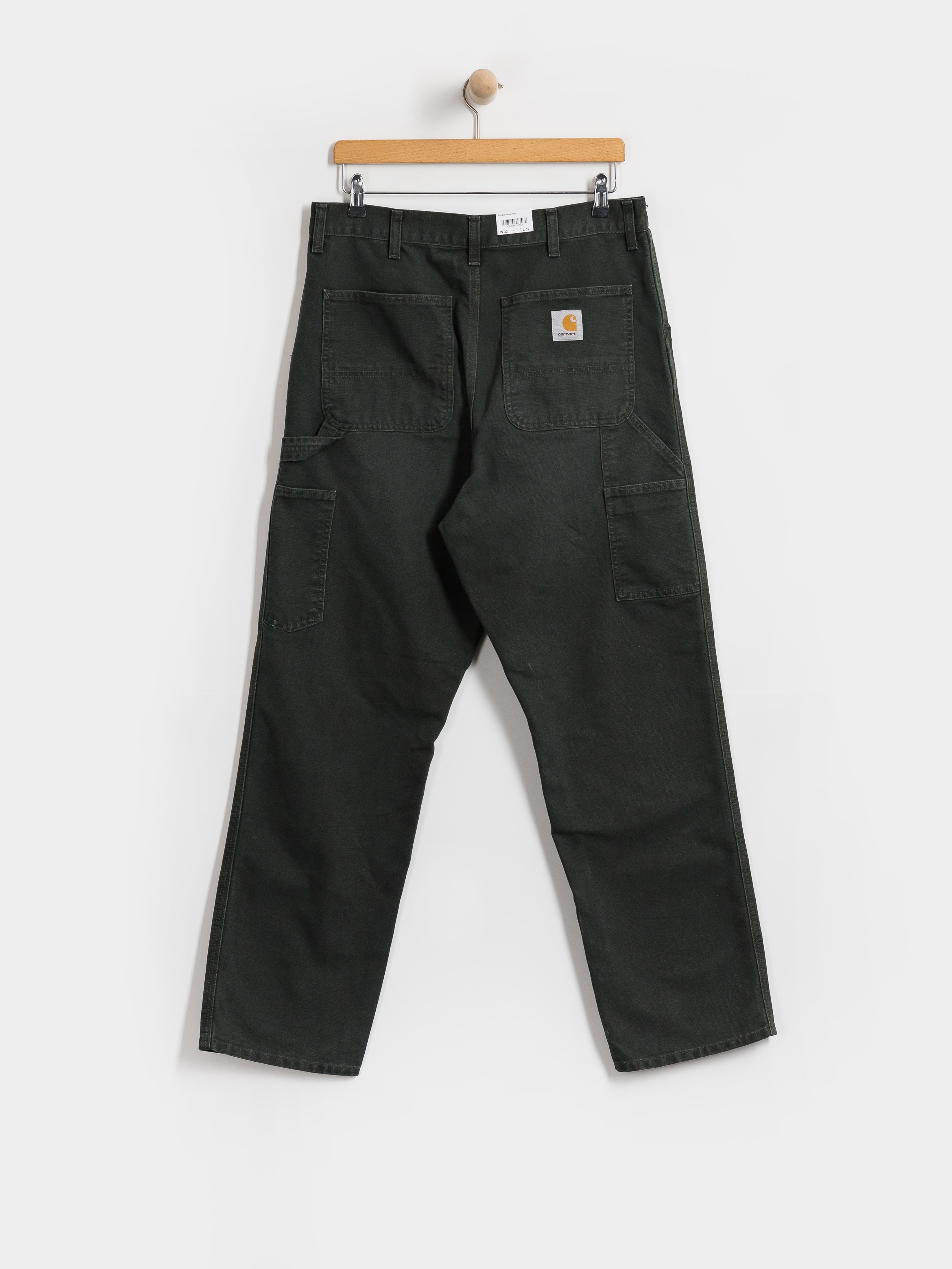 Nohavice Carhartt WIP Single Knee (raven/stone canvas)