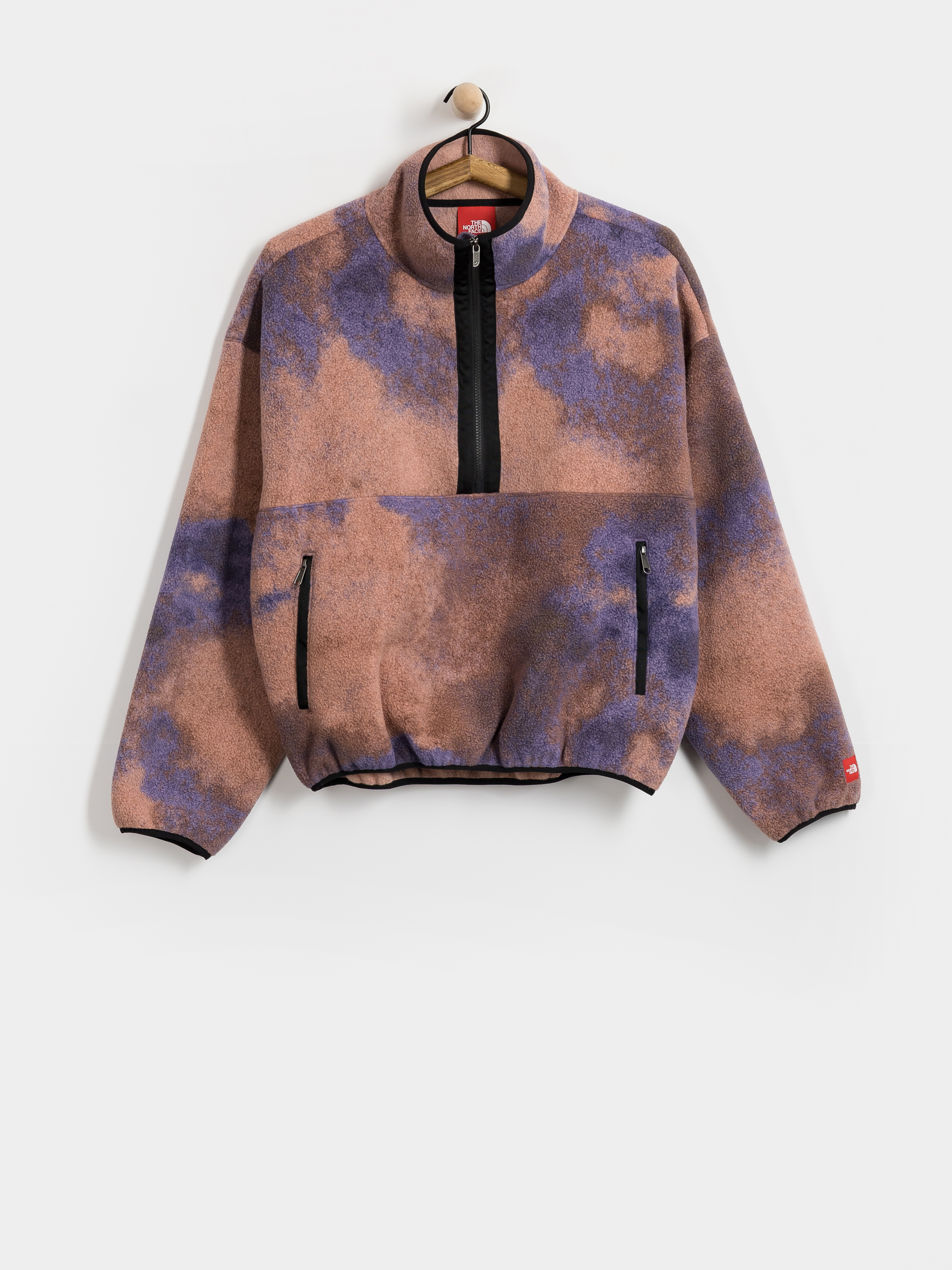 Pánsky Flísová mikina The North Face Red Box Printed 1/2 Zip (grounded plum 1989 cata)