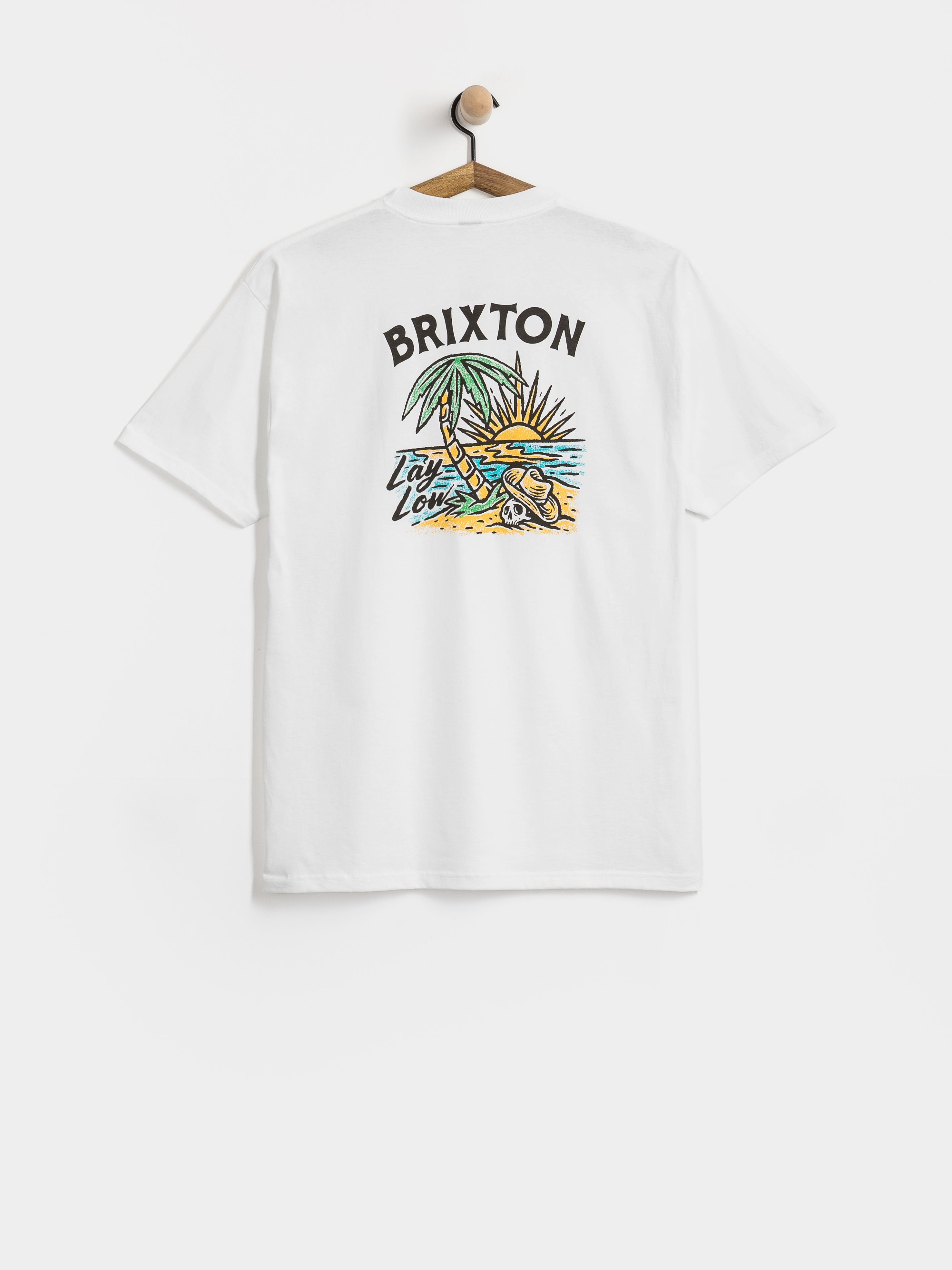 Tričko Brixton Lay Low Stnd (white)