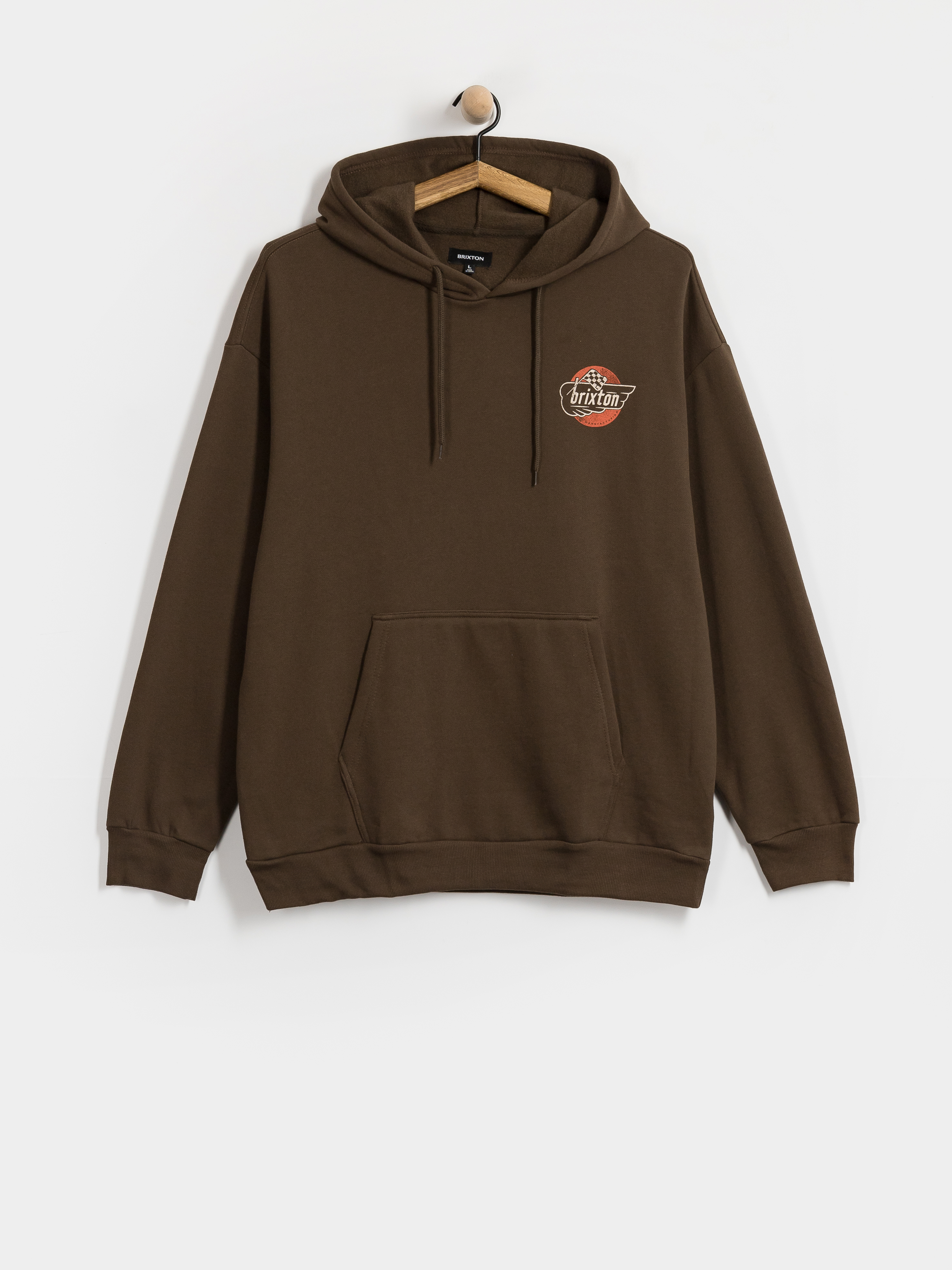 Mikina s kapucňou Brixton Heyward HD (walnut brown)
