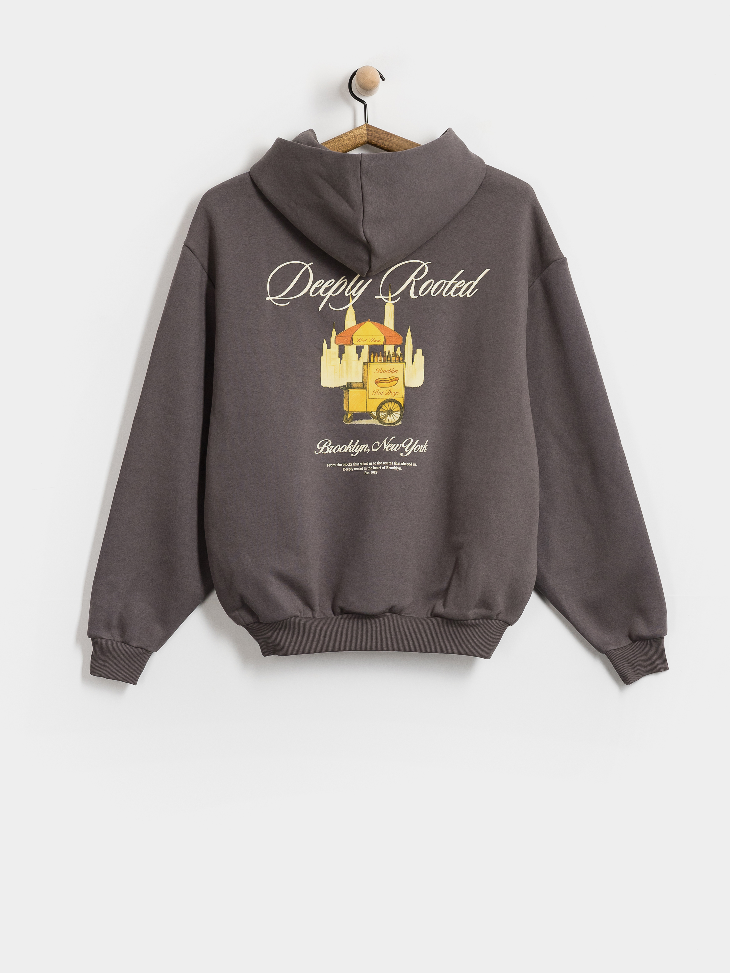 Mikina s kapucu0148ou Karl Kani Signature Hot Dog Oversized HD (dark grey)
