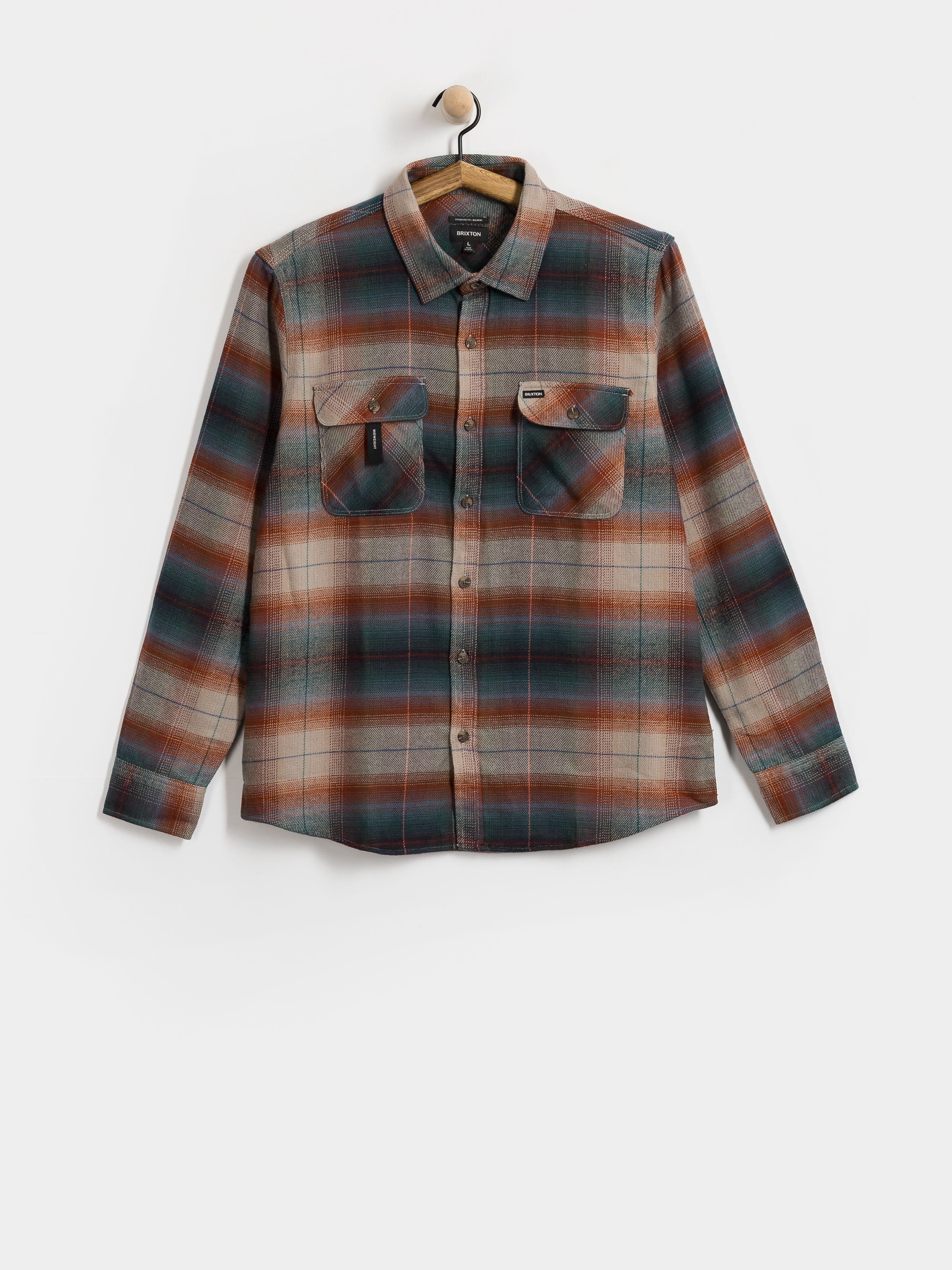 Kou0161eu013ea Brixton Bowery Flannel Ls (multi shadow)