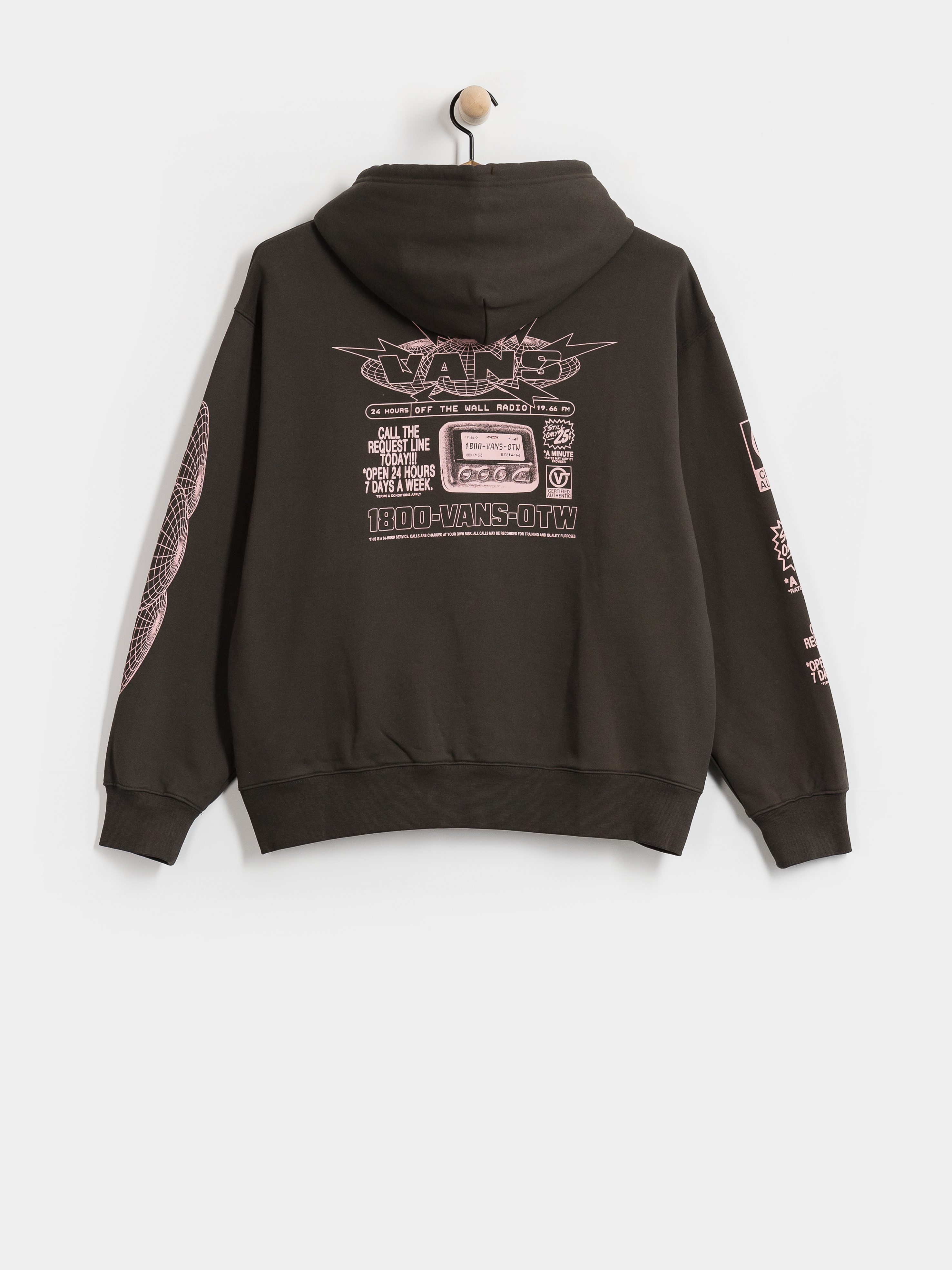 Mikina s kapucu0148ou Vans Hotline Radio HD (faded black)
