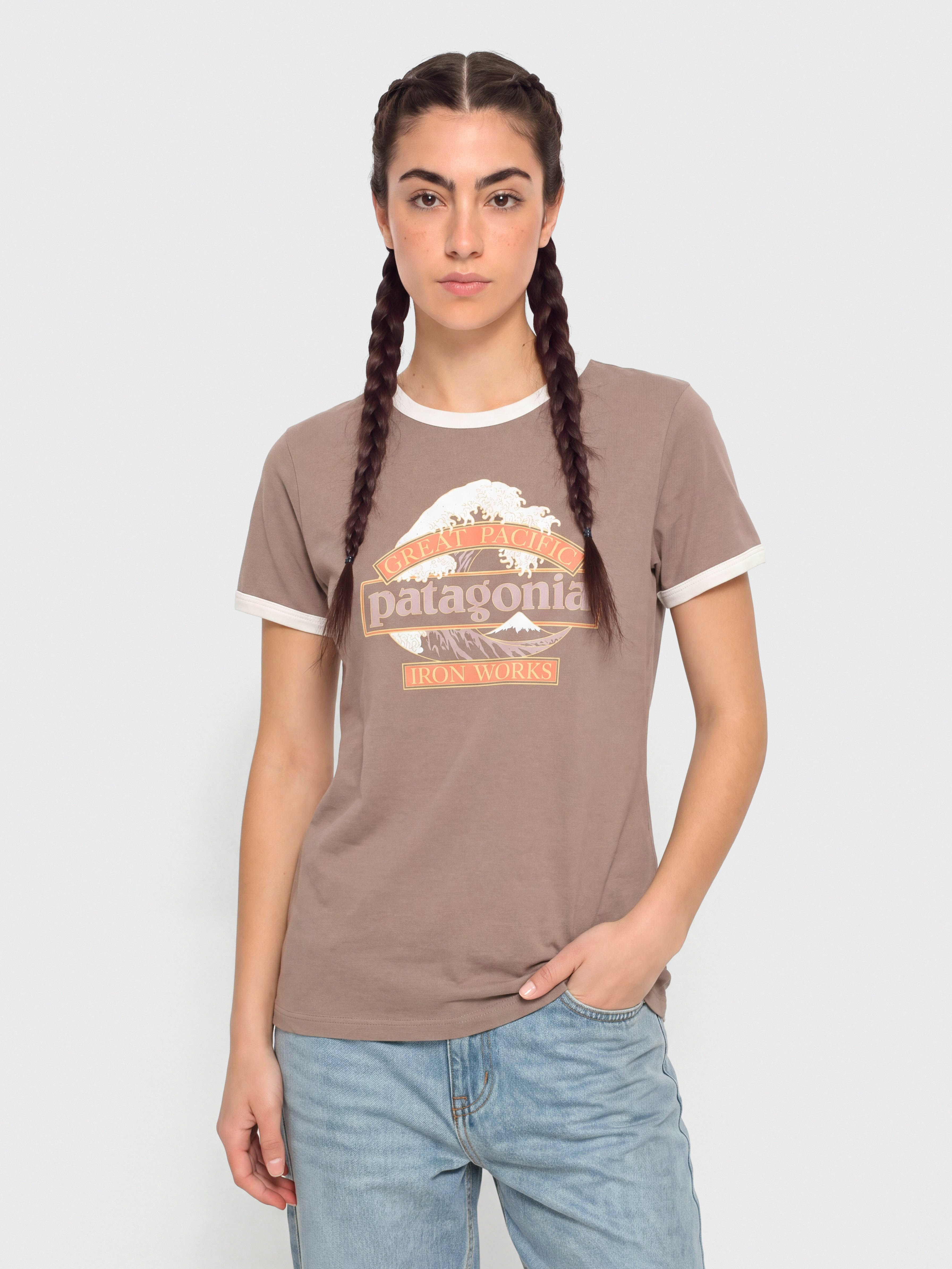 Tričko Patagonia Great Waves Ringer Wmn