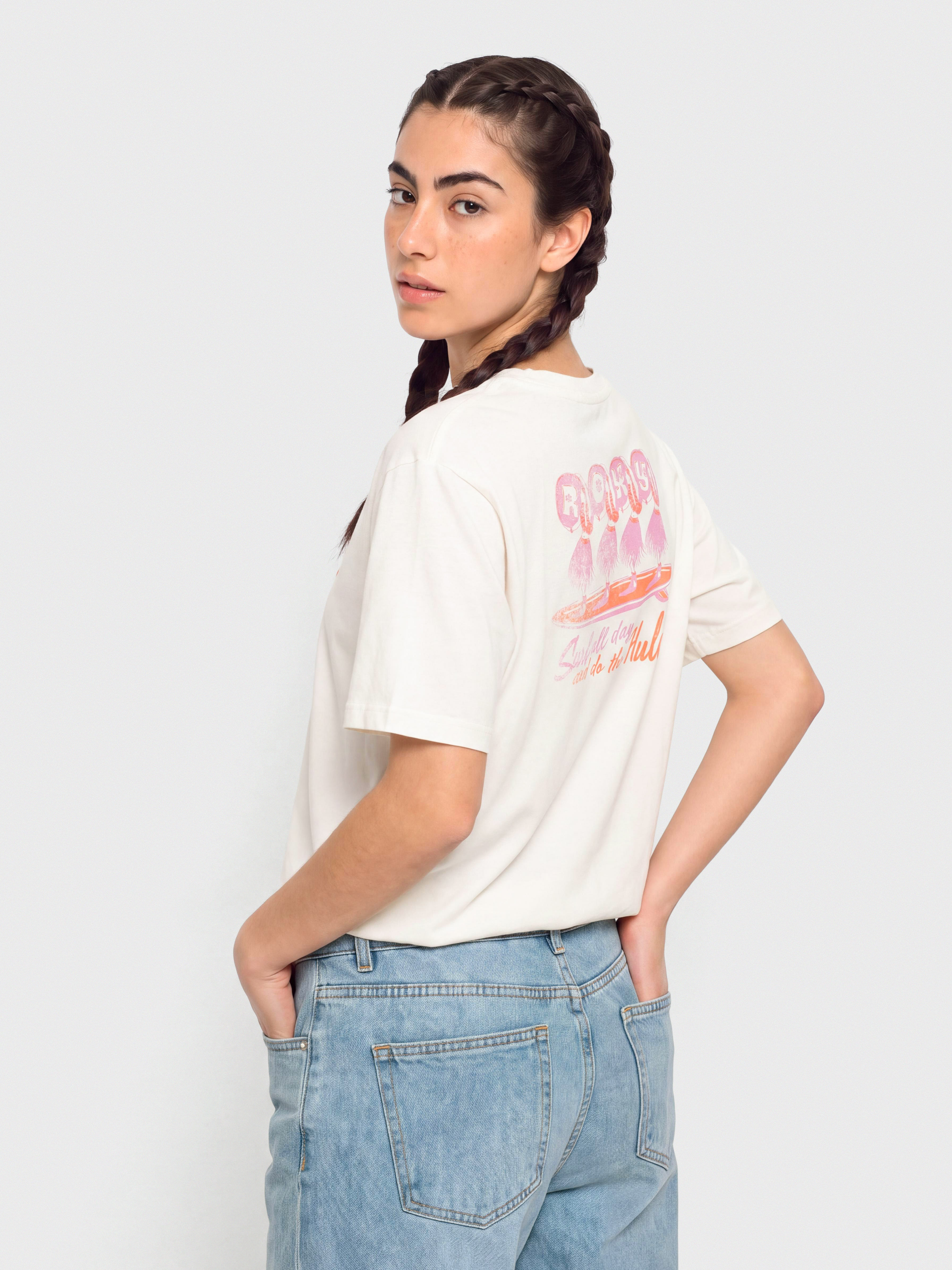 Tričko Roxy Oceanregular Poster Wmn (coconut milk)