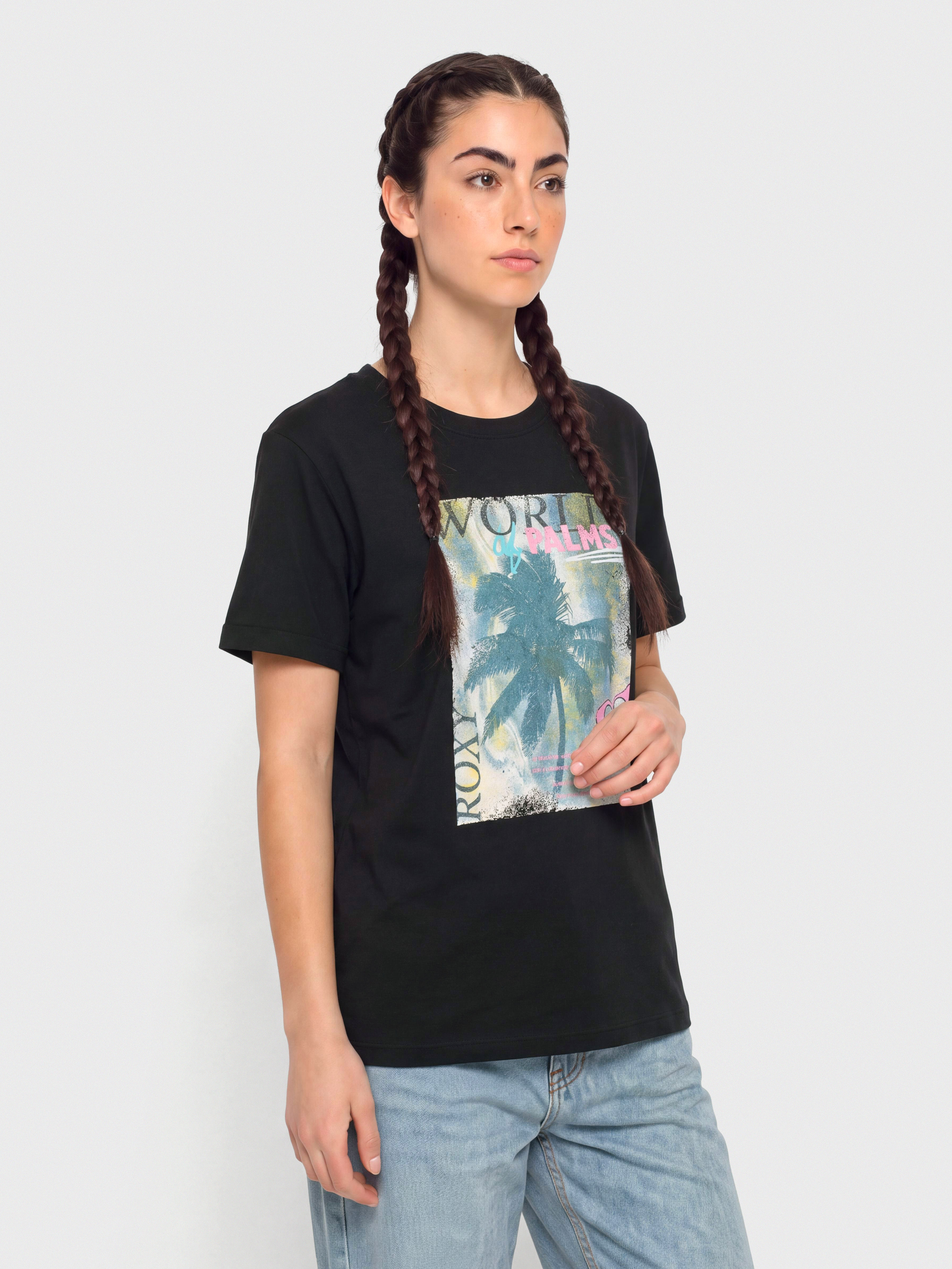 Tričko Roxy Oceanregular Poster Wmn (anthracite)