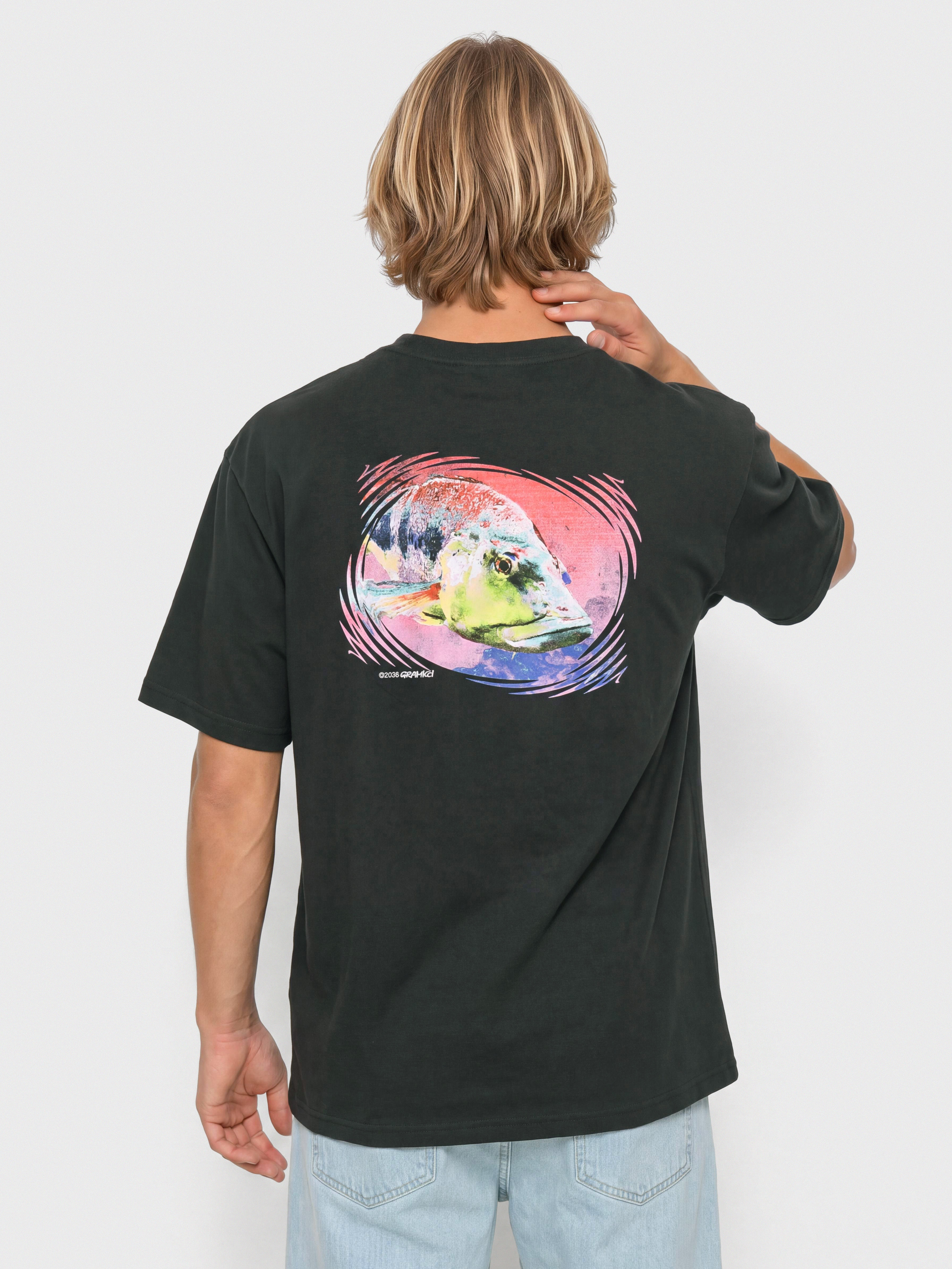 Tričko Gramicci Bass (vintage black)