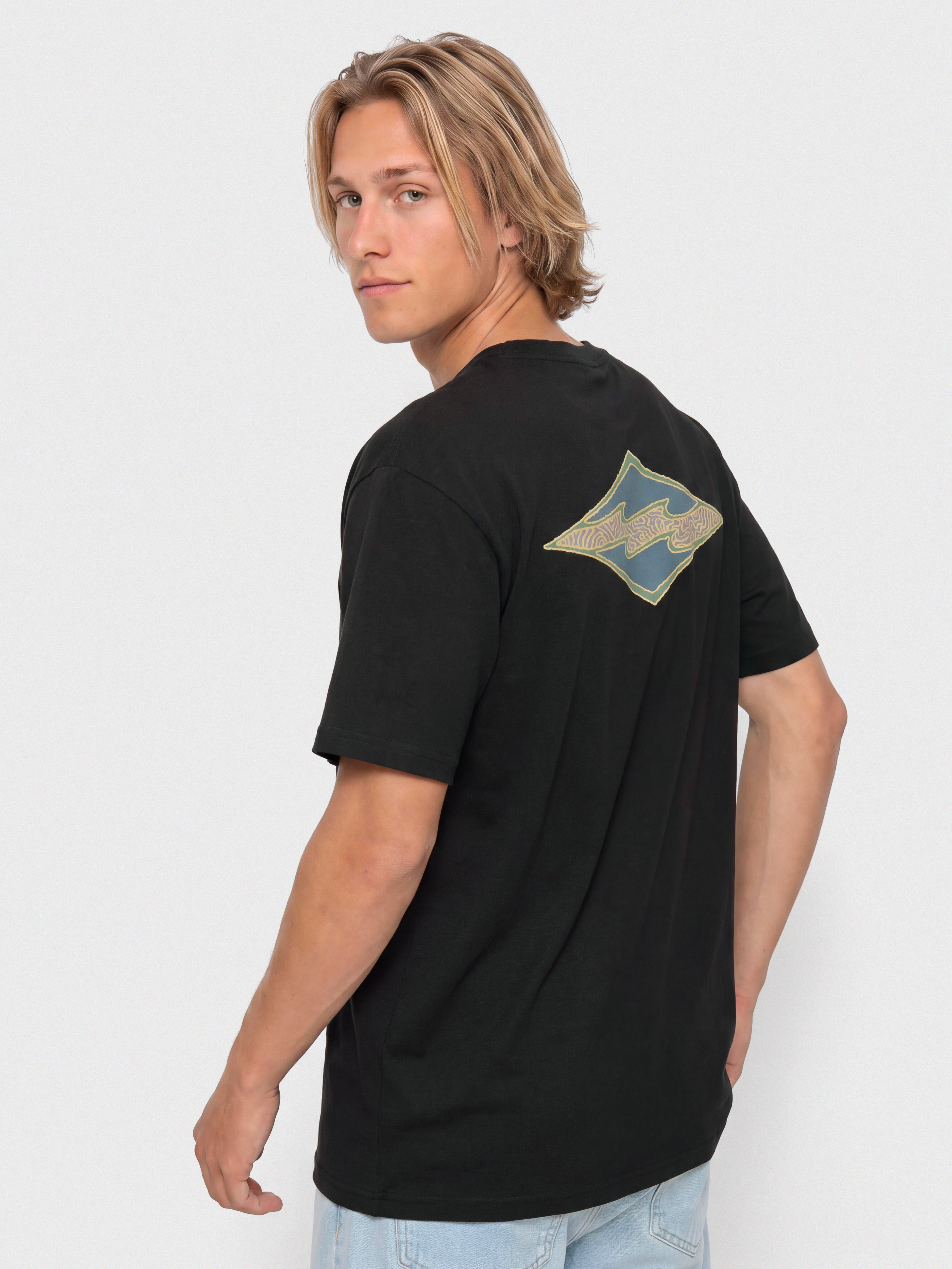 Tričko Billabong Crayon Wave (black)