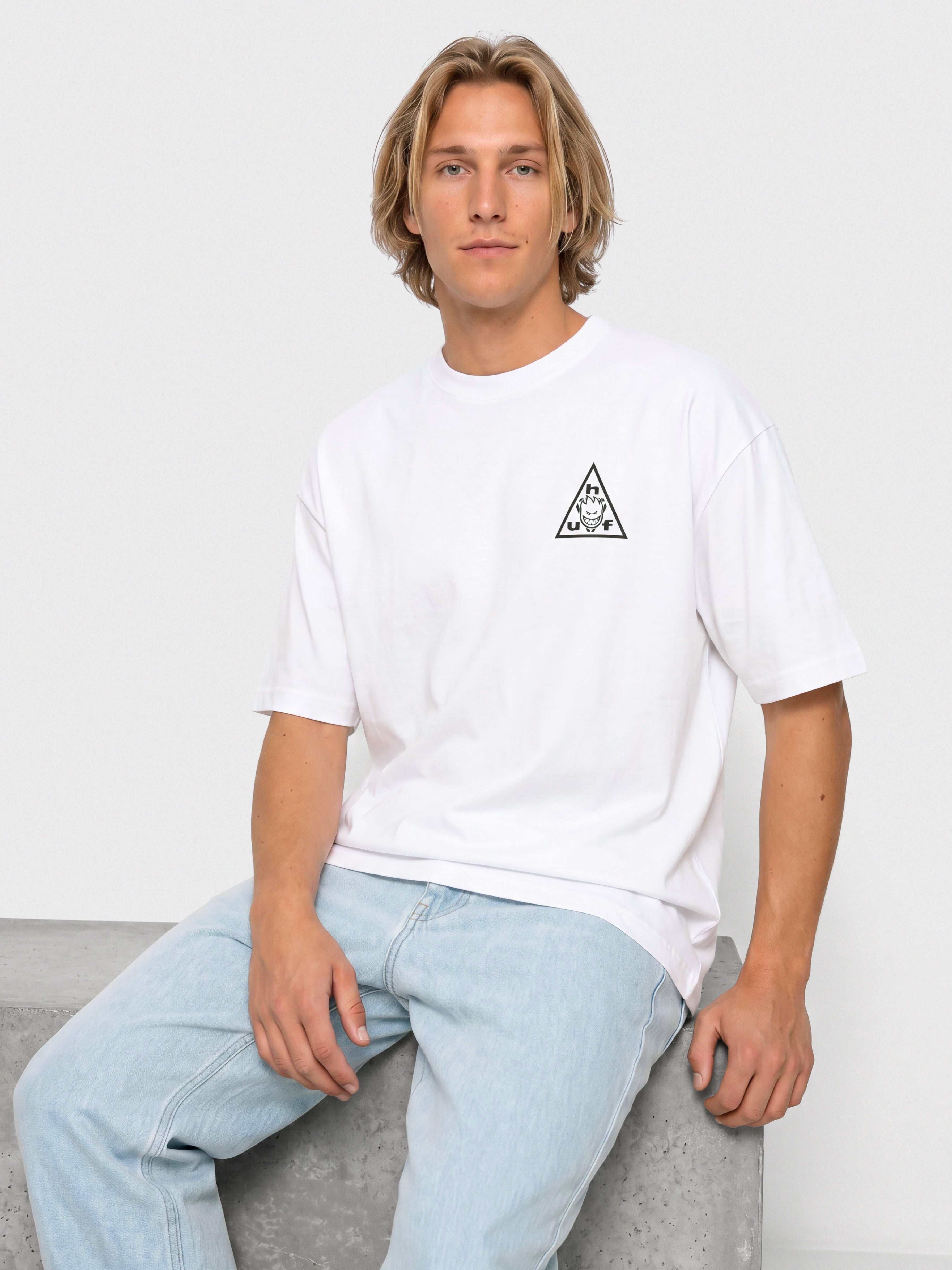 Tričko HUF X Spitfire Sticker TT (white)